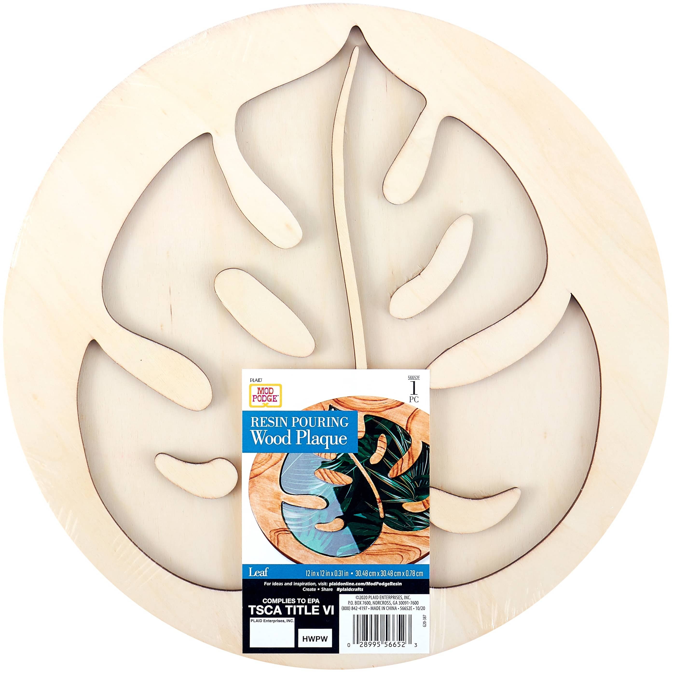 Mod Podge® 12" Resin Pouring Leaf Plaque