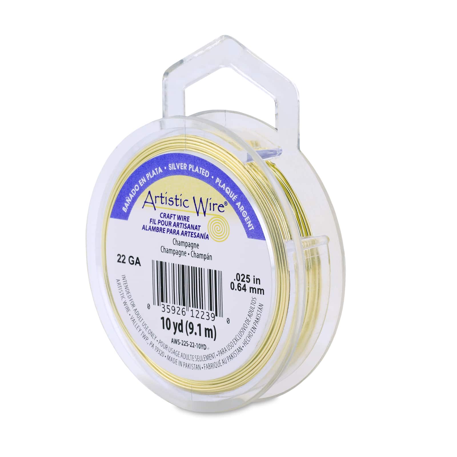 Artistic Wire® 22 Gauge Silver Plated Tarnish Resistant Colored Copper Craft Wire, 10yd.