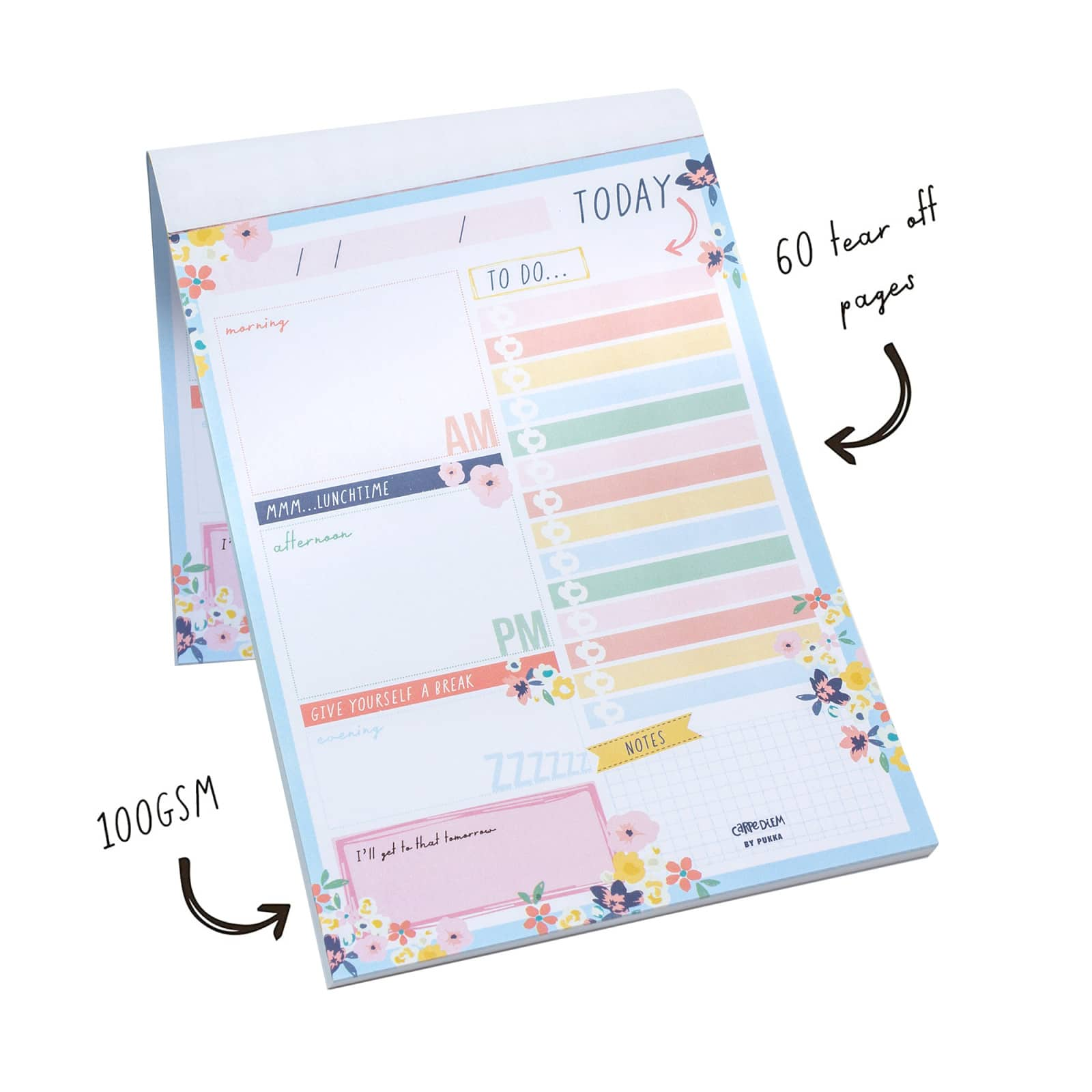 Carpe Diem Ditzy Floral Daily Planner Pads, 6ct.