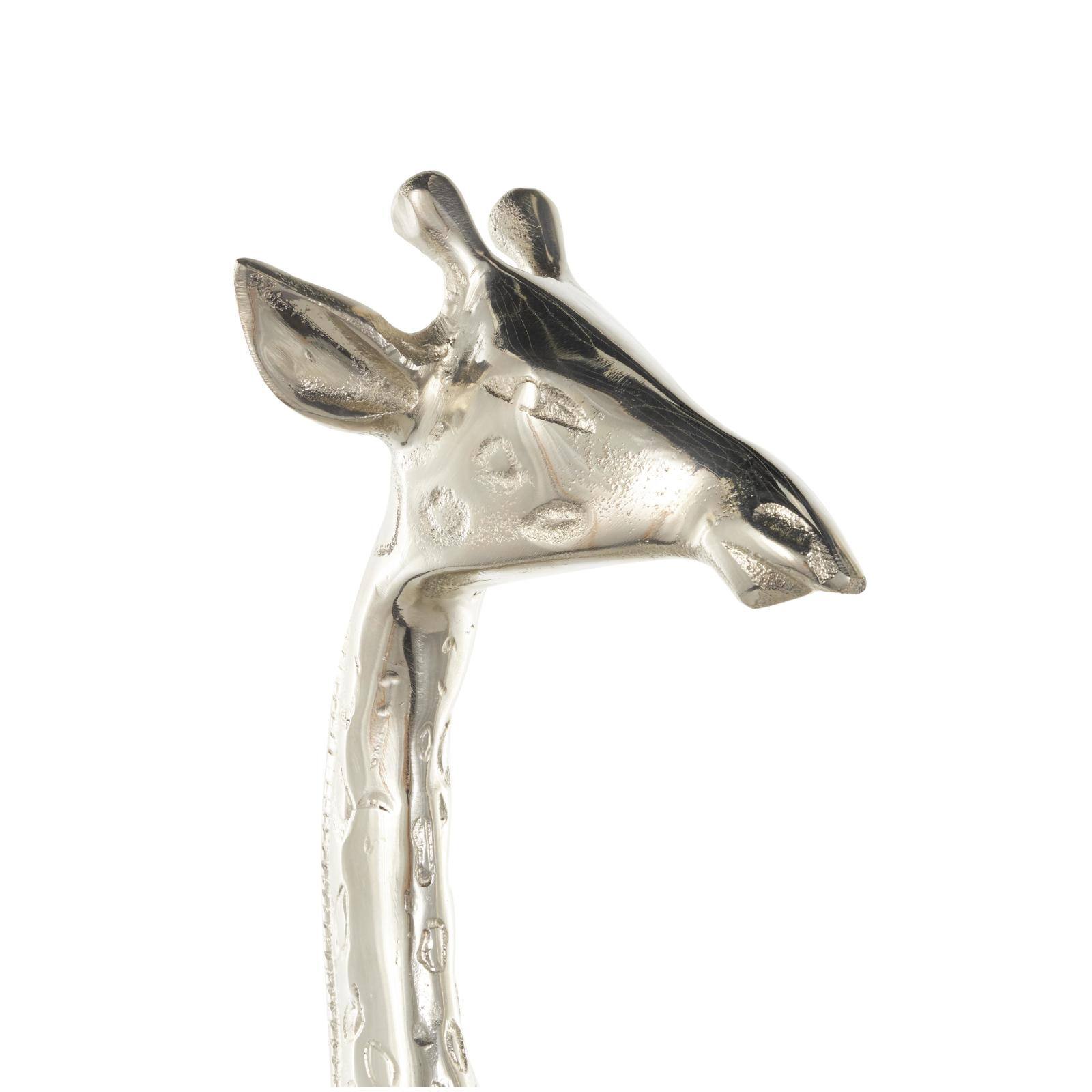 Silver Textured Metal Giraffe Sculpture Set
