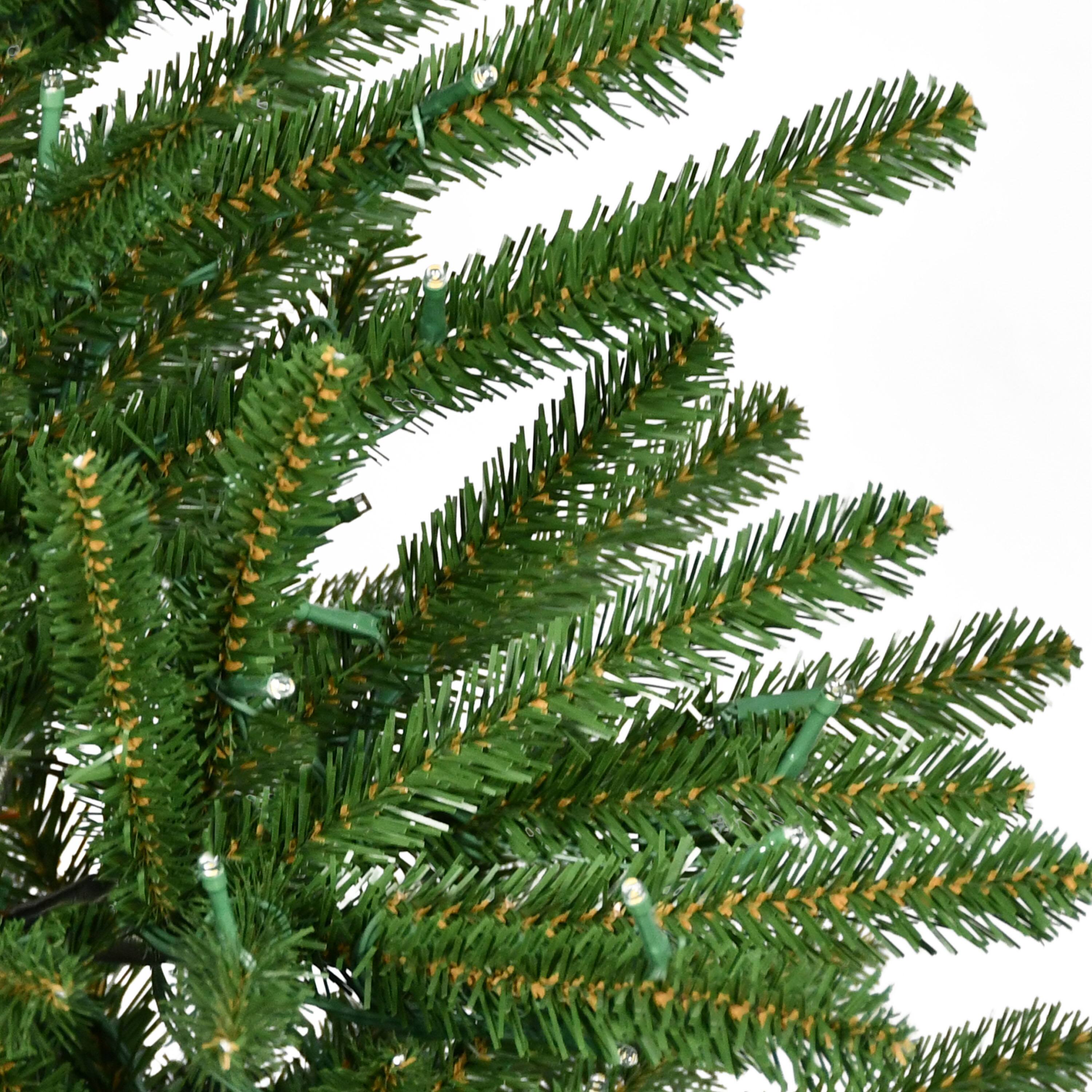 4.5ft. Pre-Lit Mountain View Spruce Artificial Christmas Tree, Warm White LED Lights