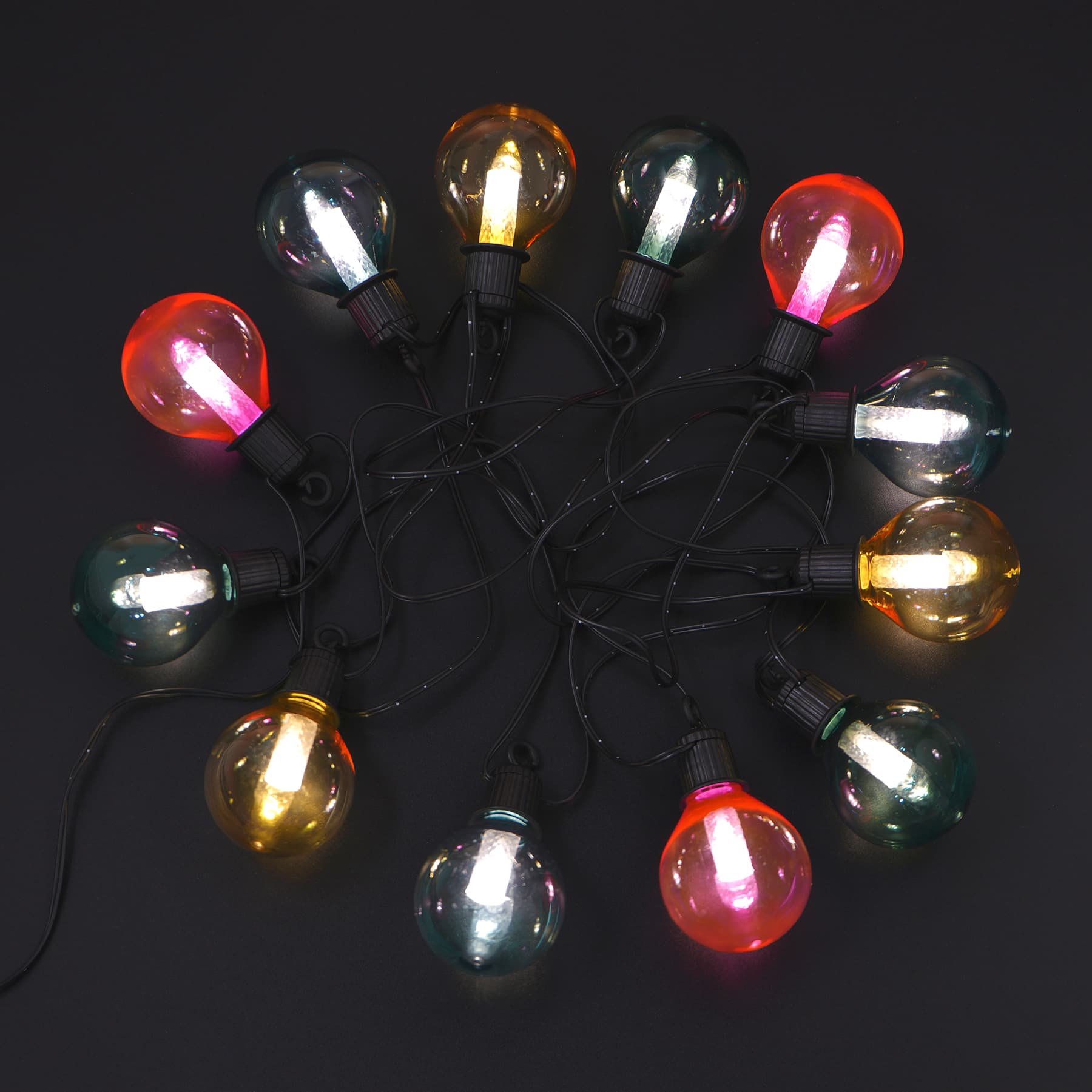 12ct. Warm White LED Shatterproof Multicolour Globe Bulb String Lights by Ashland&#xAE;