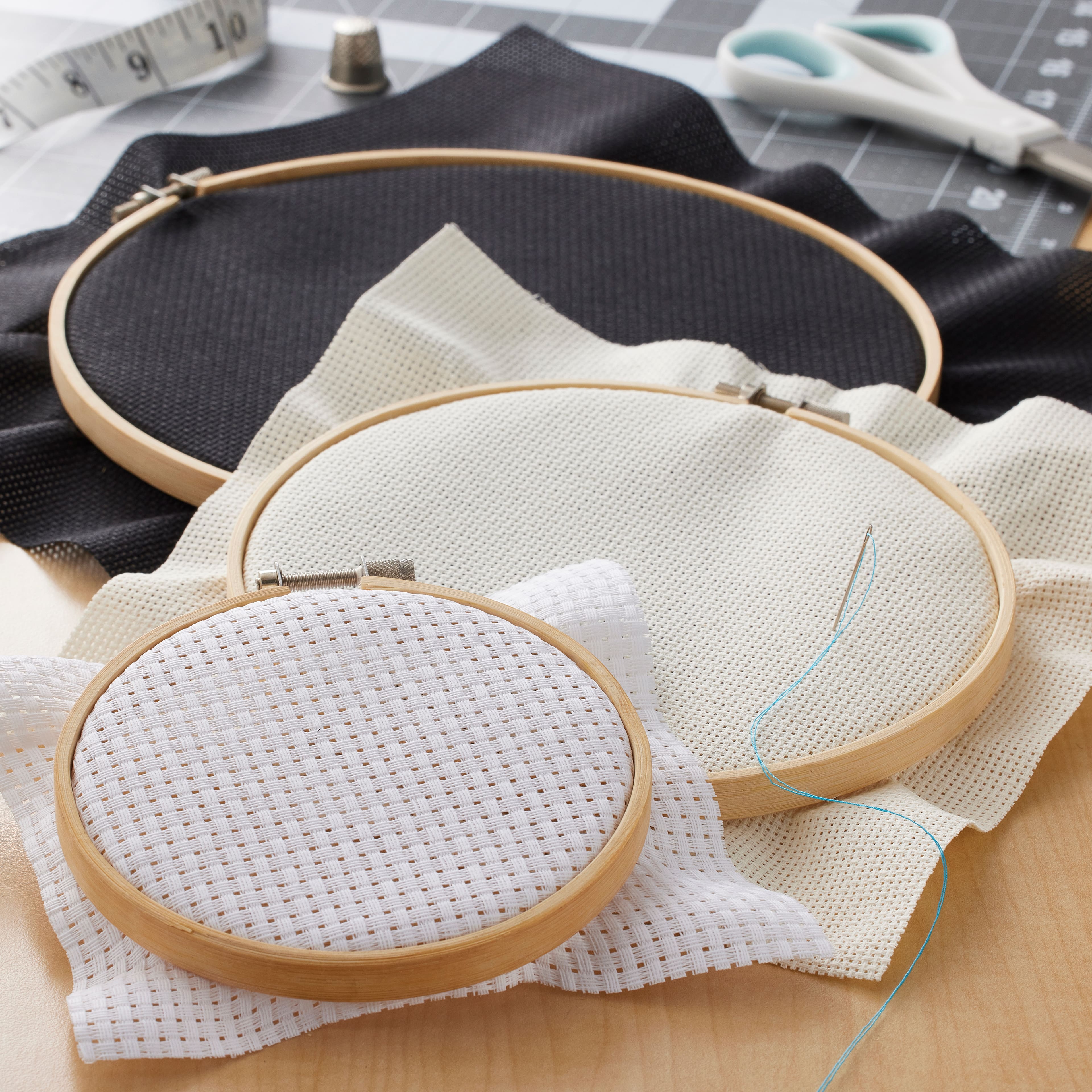 12 Packs: 3 ct. (36 total) Bamboo Hoop Set by Loops & Threads™