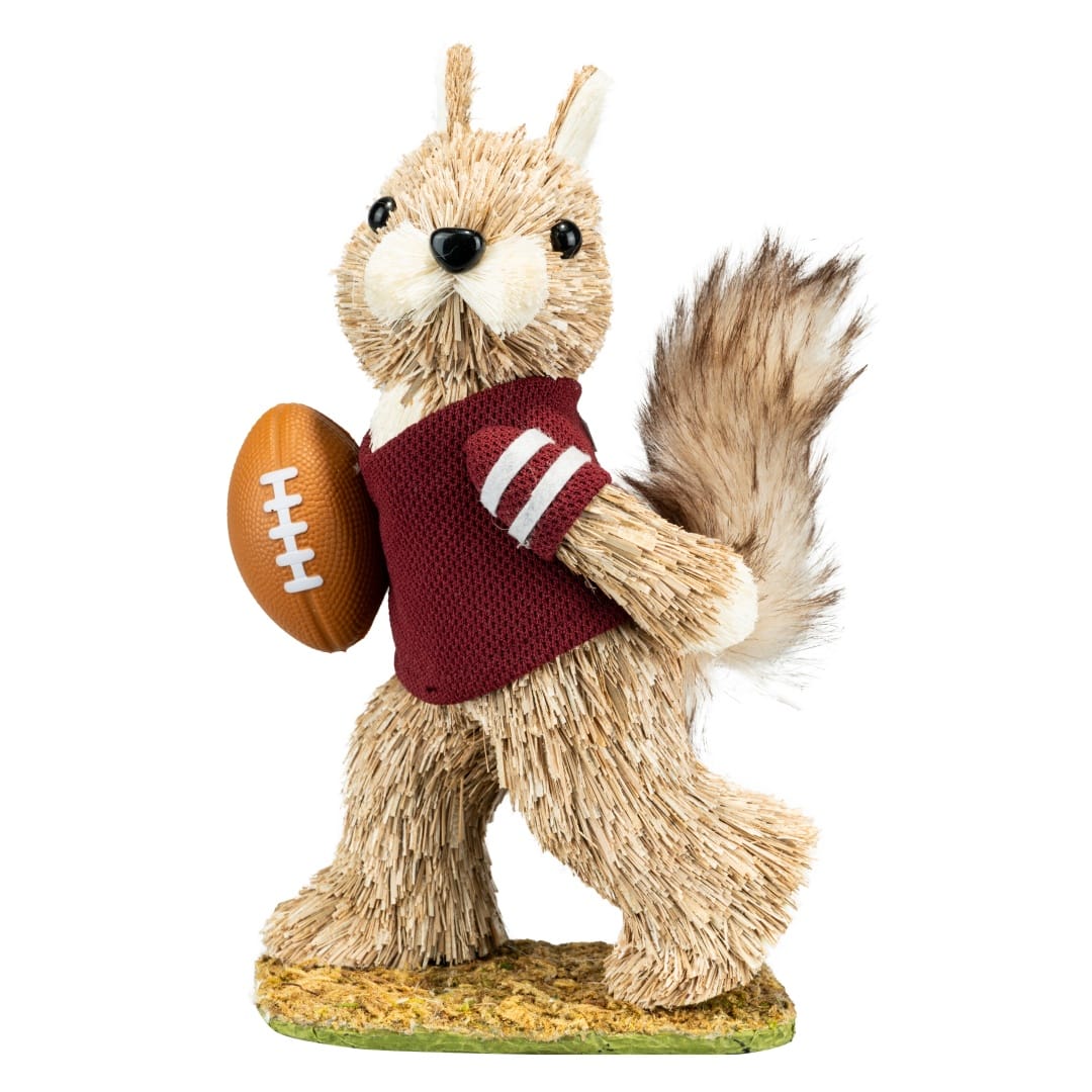 8.25&#x22; Standing Squirrel with Football Natural D&#xE9;cor by Ashland&#xAE;