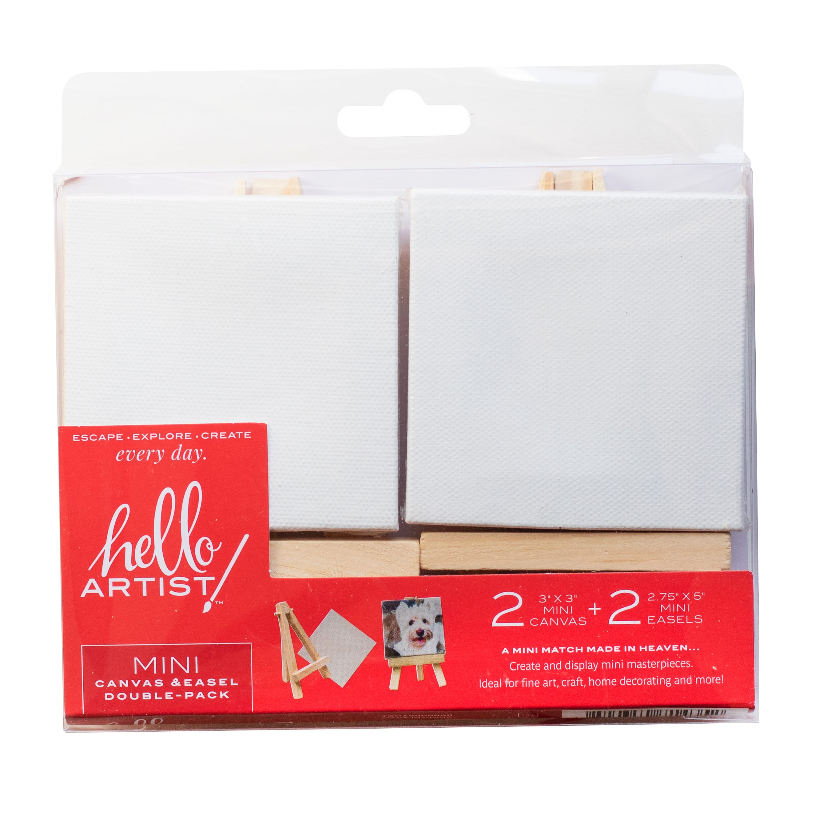 Hello, Artist! Mini Canvas With Easel Party Pack, 4ct.