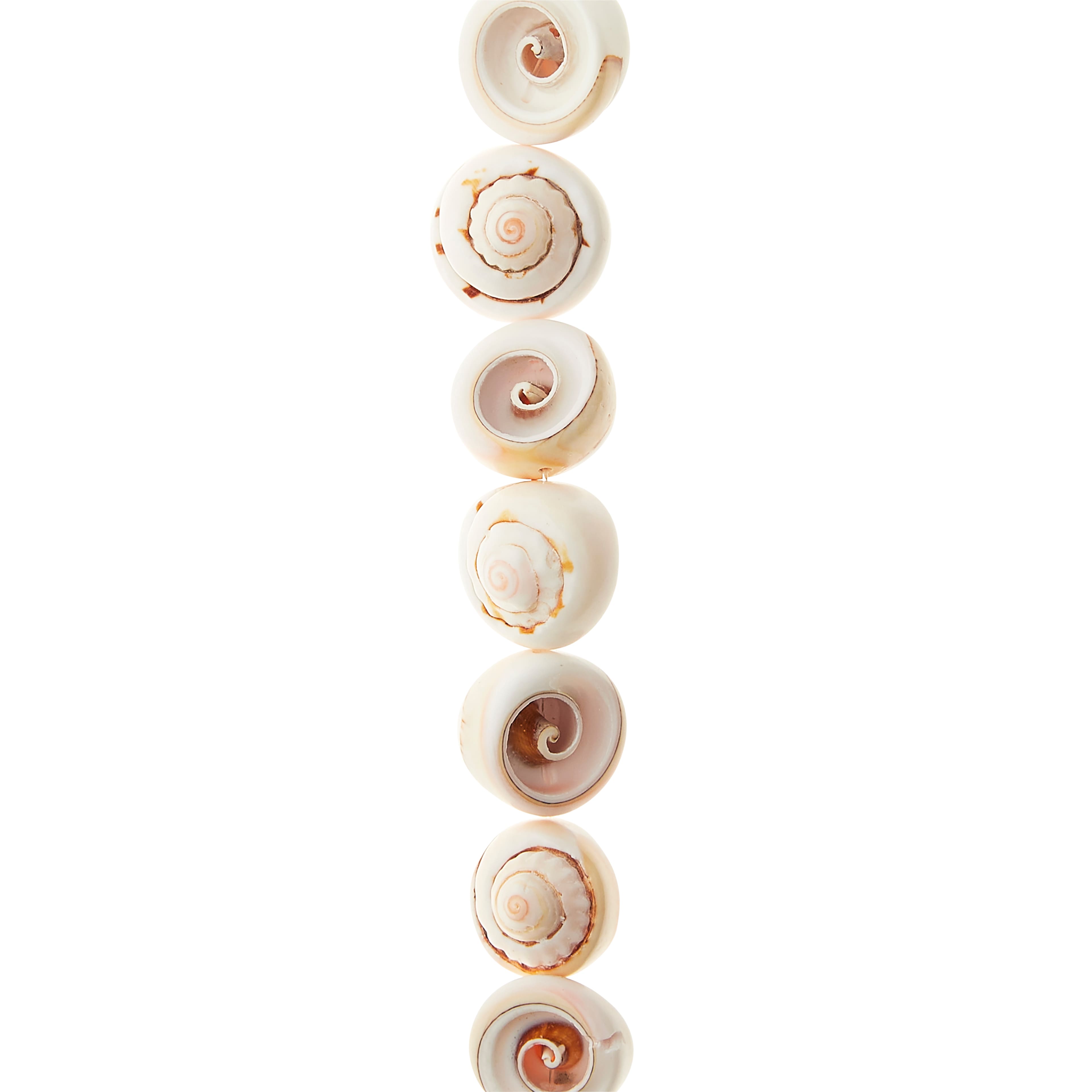12 Packs: 13 ct. (156 total) White Swirl Shell Beads, 16mm by Bead Landing&#x2122;