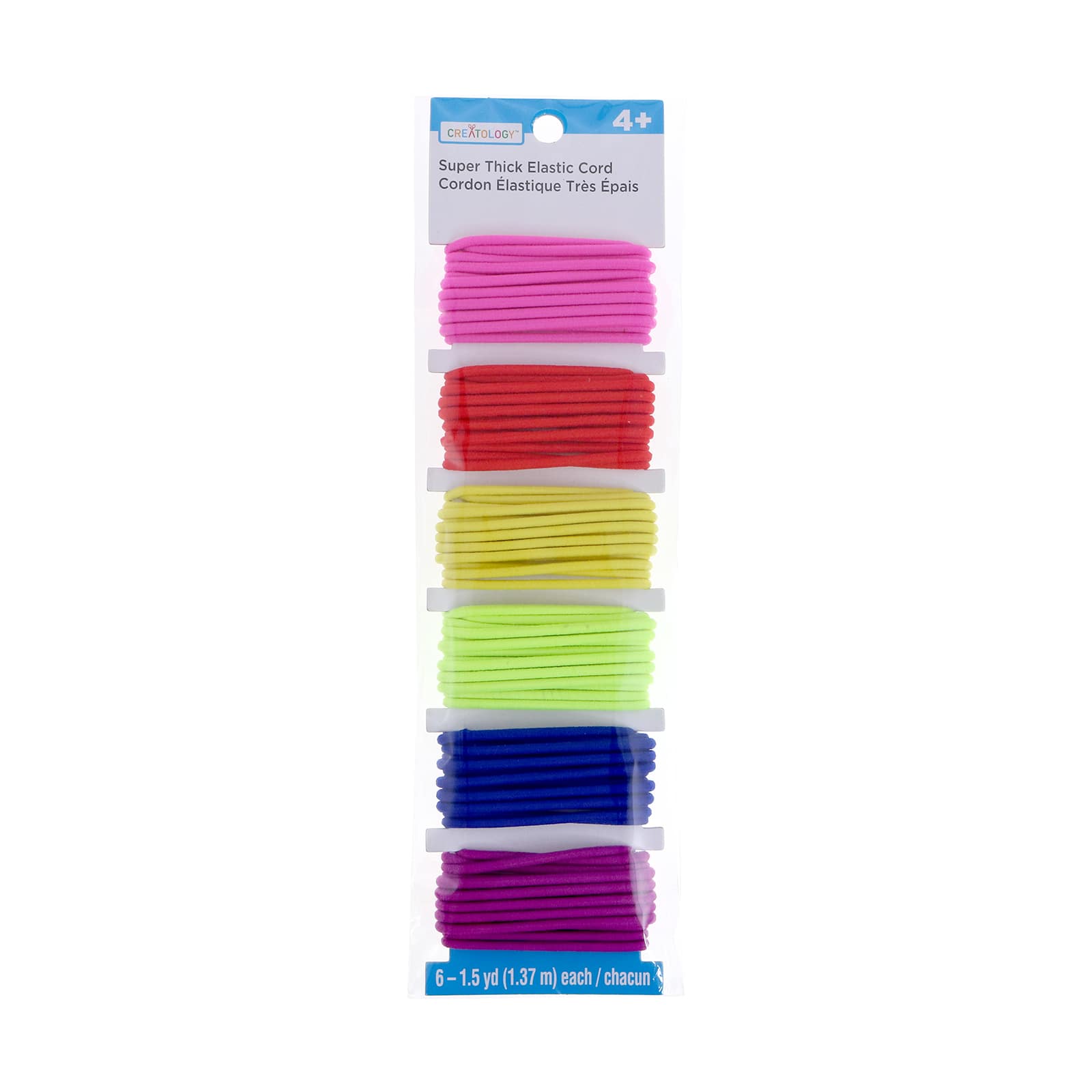 12 Packs: 6 ct. (72 total) Rainbow Elastic Cords by Creatology&#x2122;