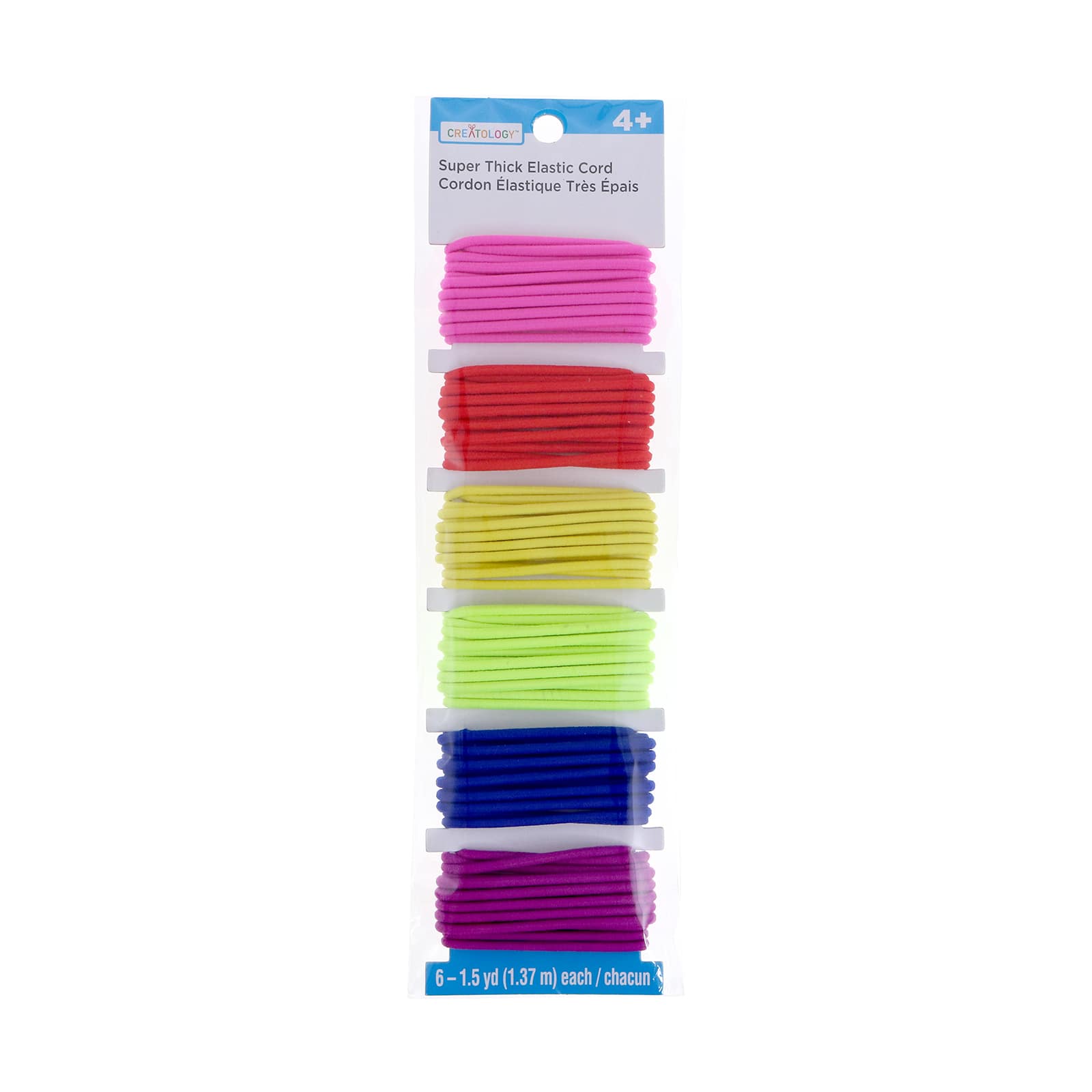 12 Packs: 6 ct. (72 total) Rainbow Elastic Cords by Creatology™