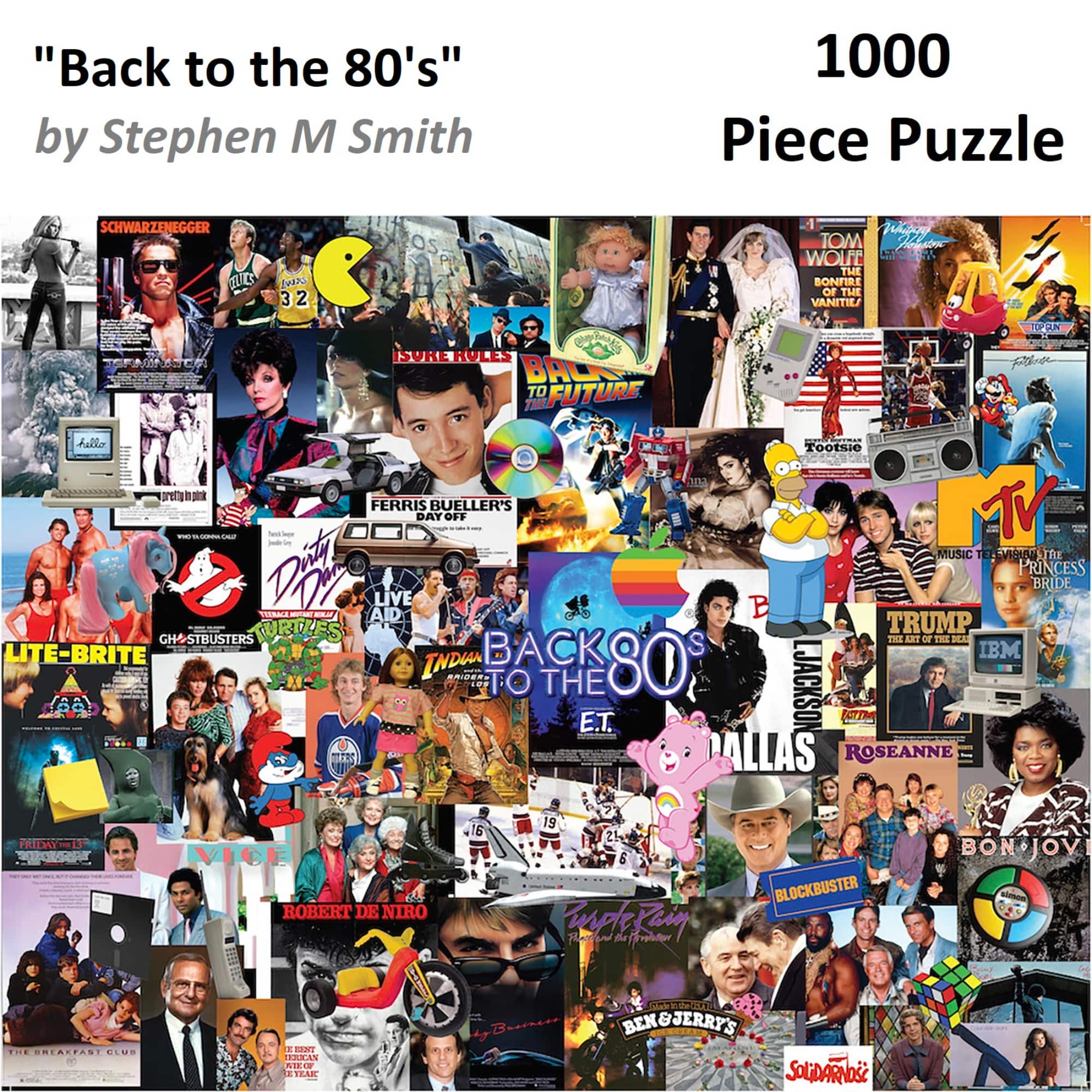 Hart Puzzles Back to the 80s by Steve Smith 1,000 Piece Jigsaw Puzzle