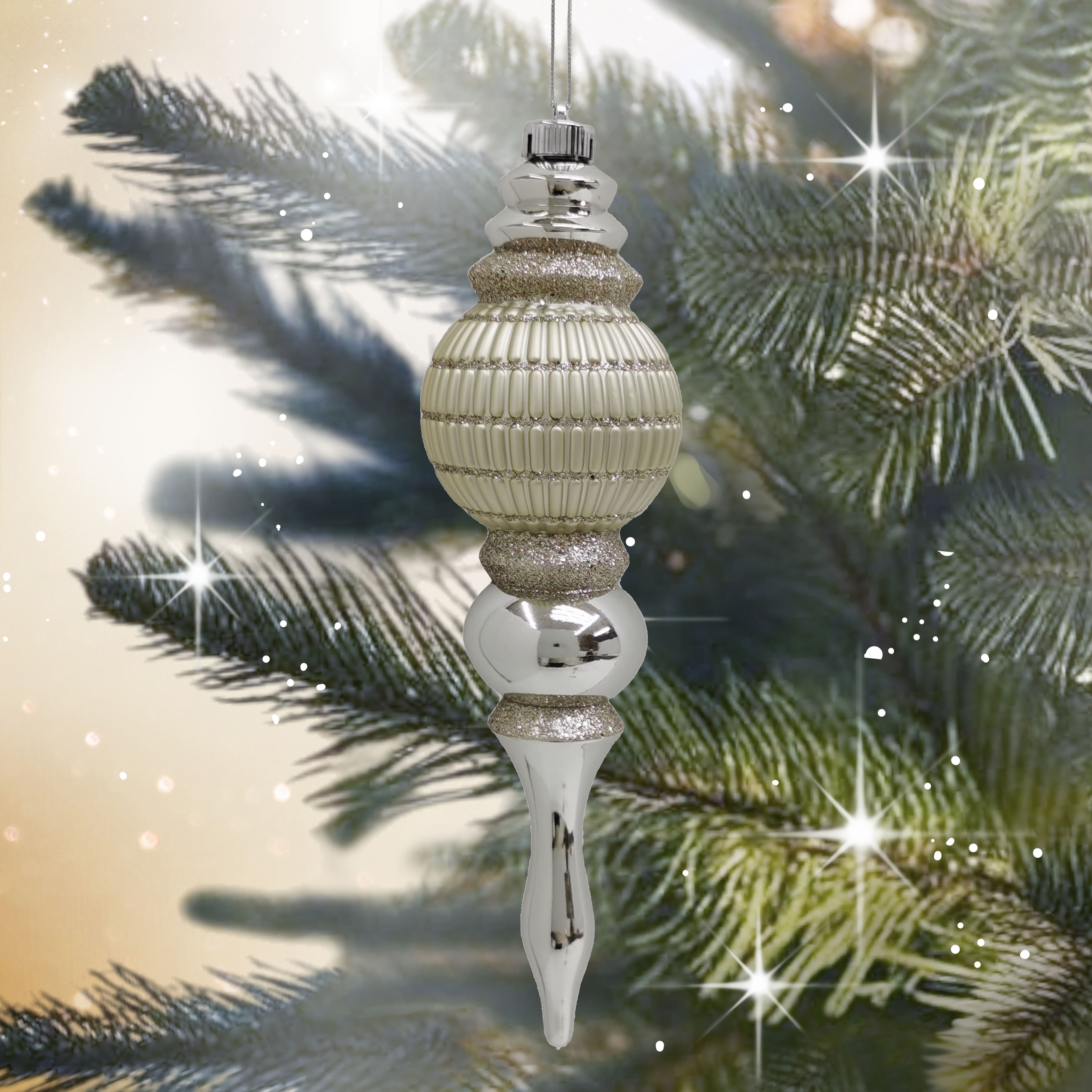 14.25&#x22; Silver &#x26; Gold Finial Ornament by Ashland&#xAE;