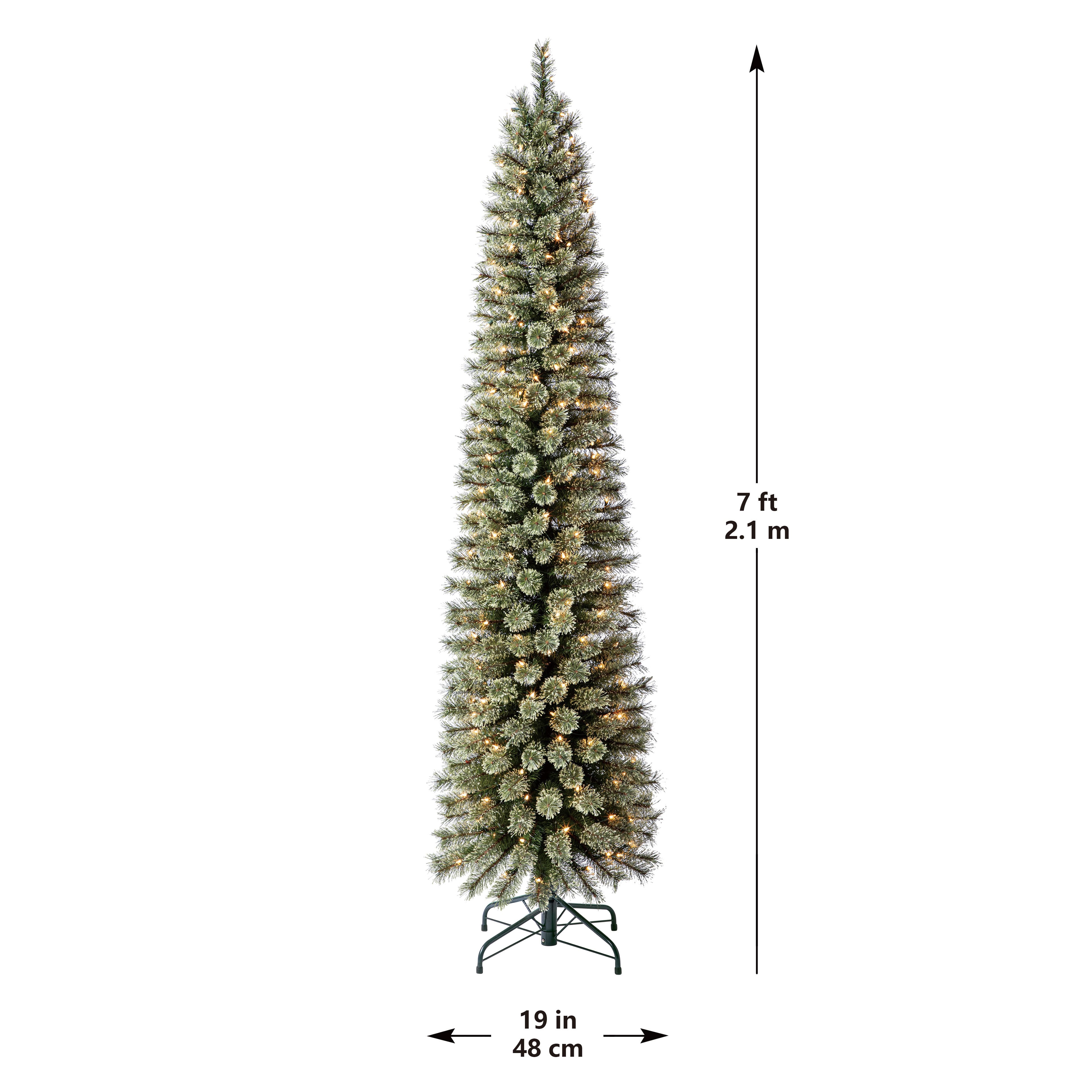 7ft. Pre-Lit Cashmere Pencil Artificial Christmas Tree, Clear Lights by Ashland&#xAE;