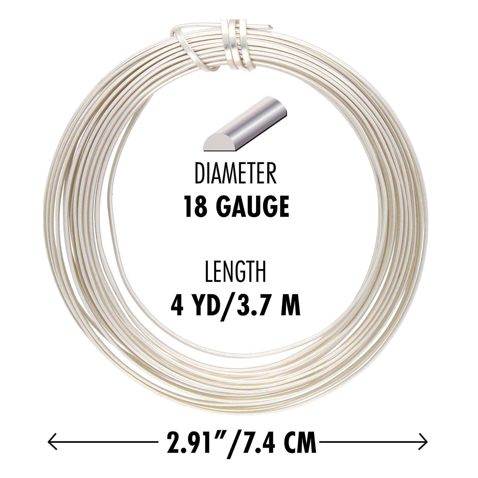 The Beadsmith&#xAE; Wire Elements&#x2122; 18 Gauge Tarnish Resistant Medium Temper Half Round Wire, 4yd.