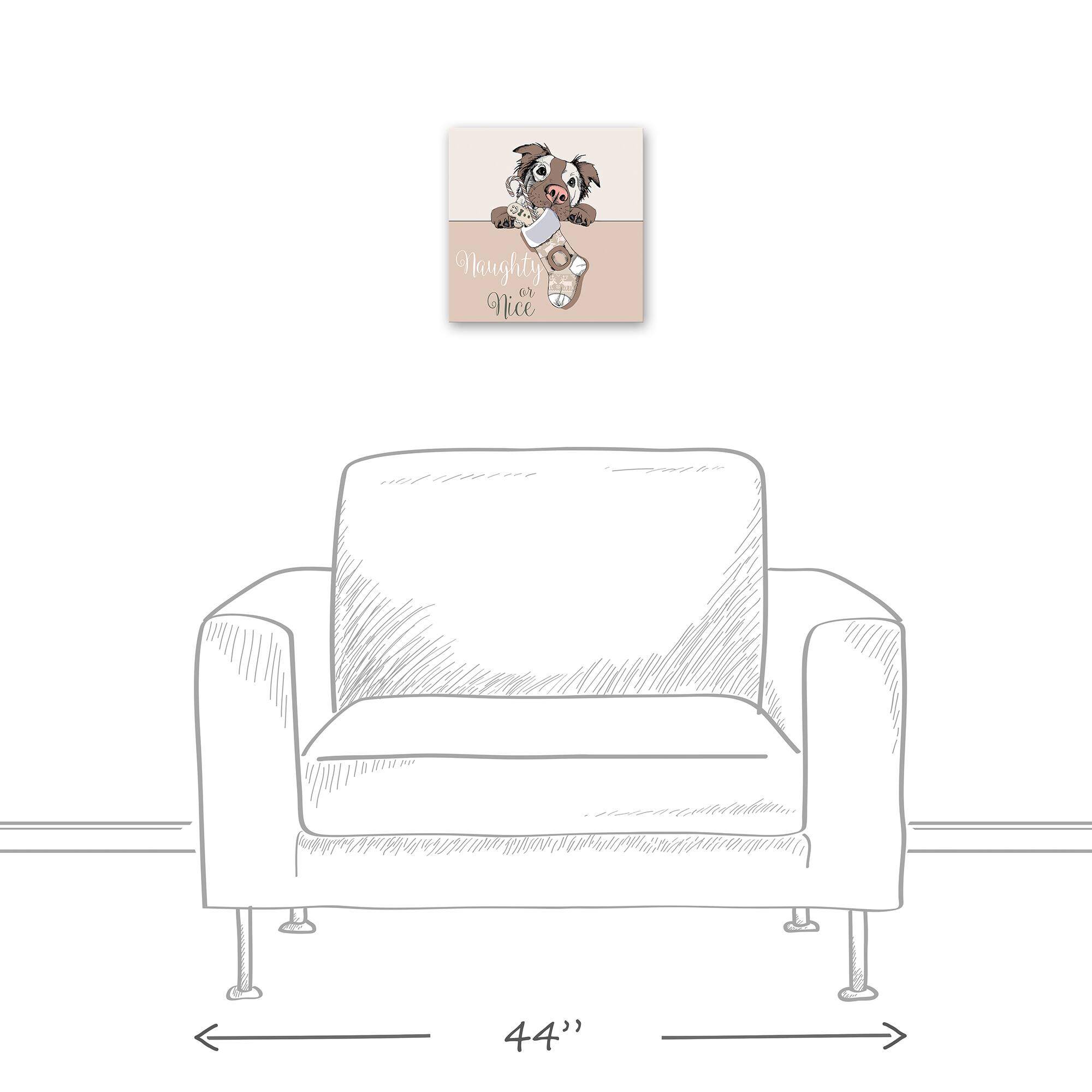 Christmas Dog Canvas Wall Art