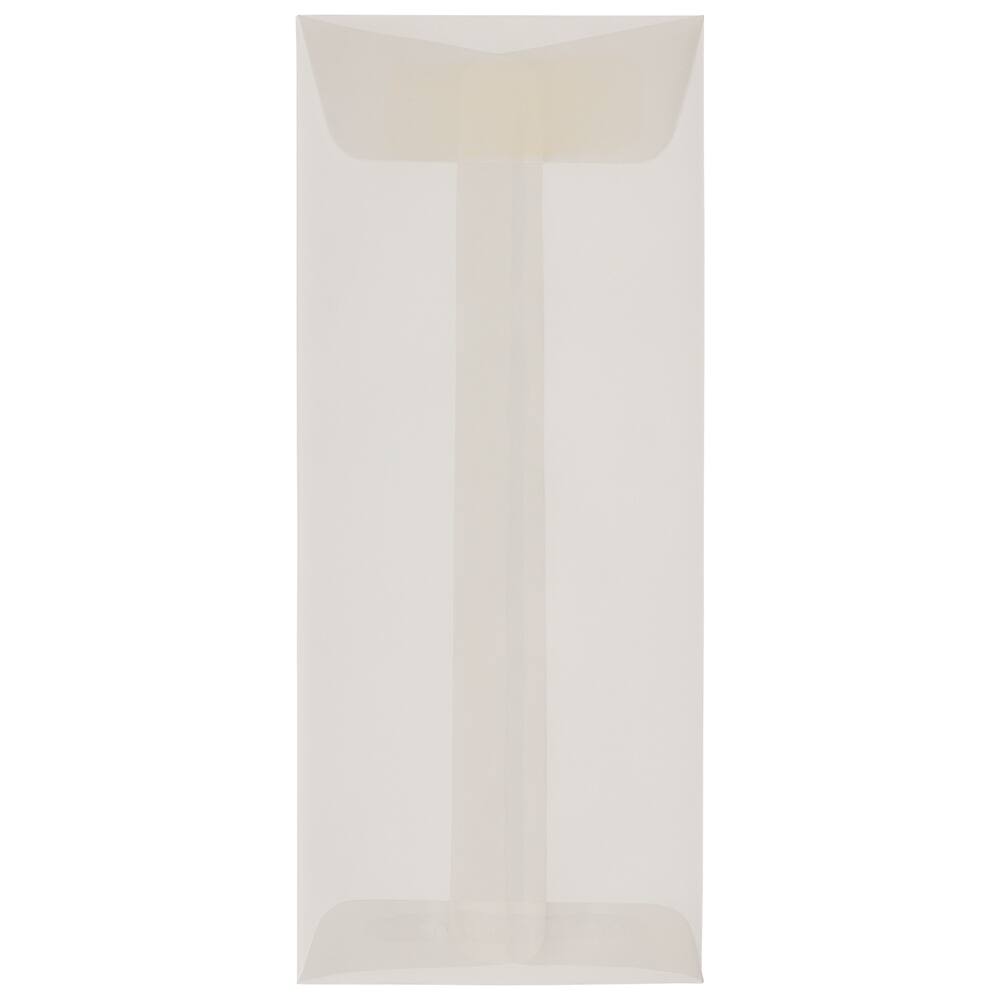 JAM Paper 4.125" x 9.5" Translucent Clear Vellum Envelopes