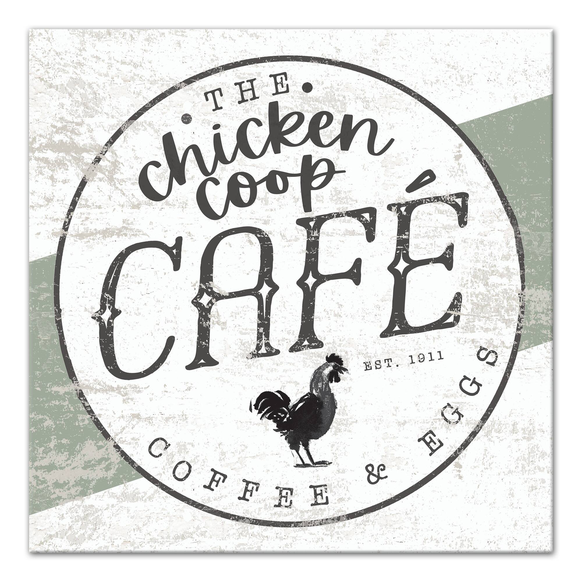 Chicken Coop Café Canvas Wall Art