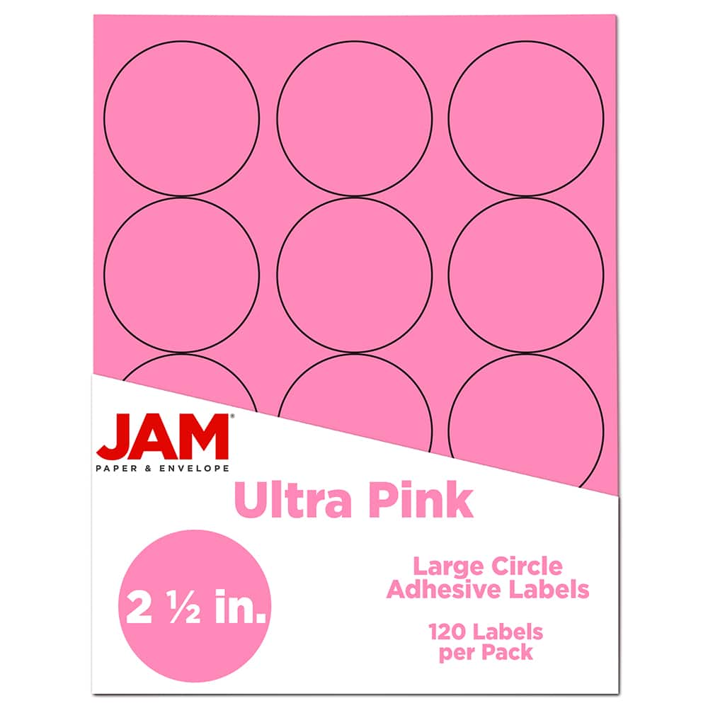 Jam Paper Circle Label Sticker Seals - 1 2/3 inch Diameter - Green - 120/Pack