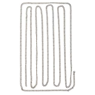 Bead Landing™ Thin Curb Chain, Gun Metal image