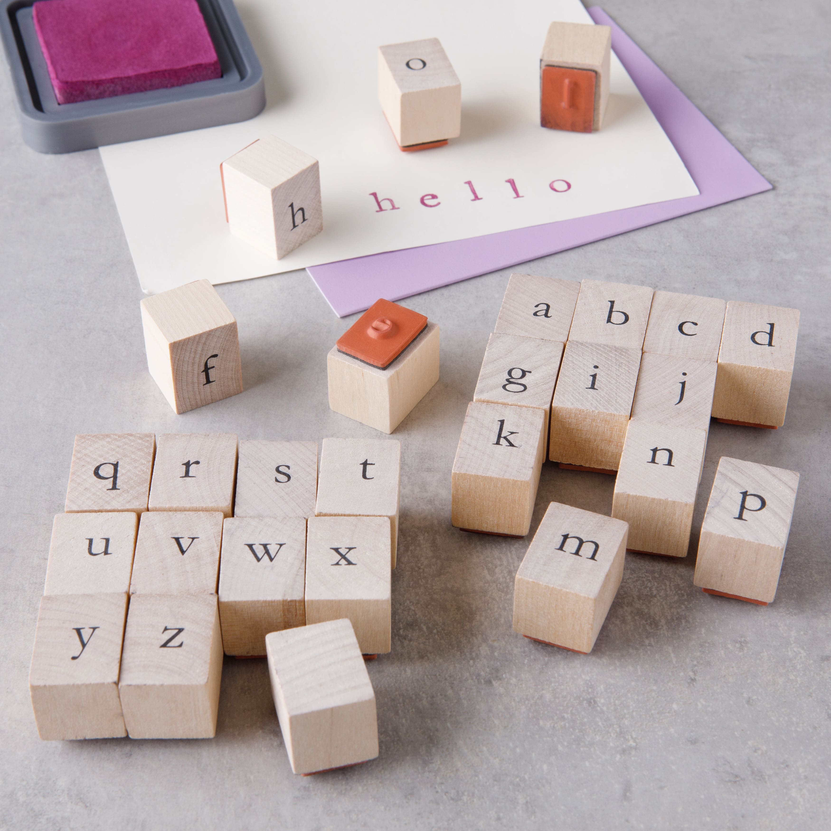 12 Pack: Lowercase Alphabet Wood Stamp Set by Recollections&#x2122;