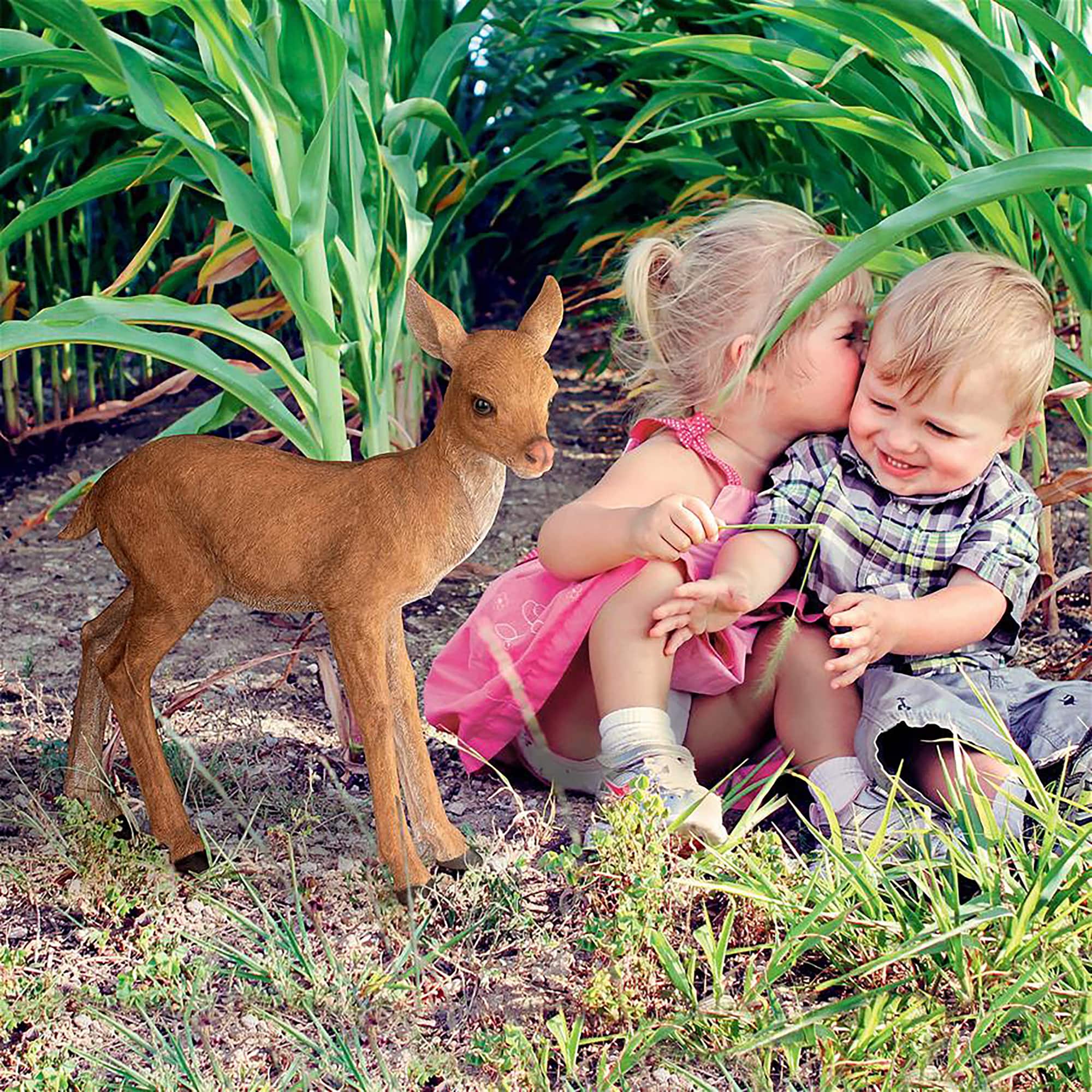 Design Toscano 20&#x22; Foraging Fawn Baby Deer Garden Statue