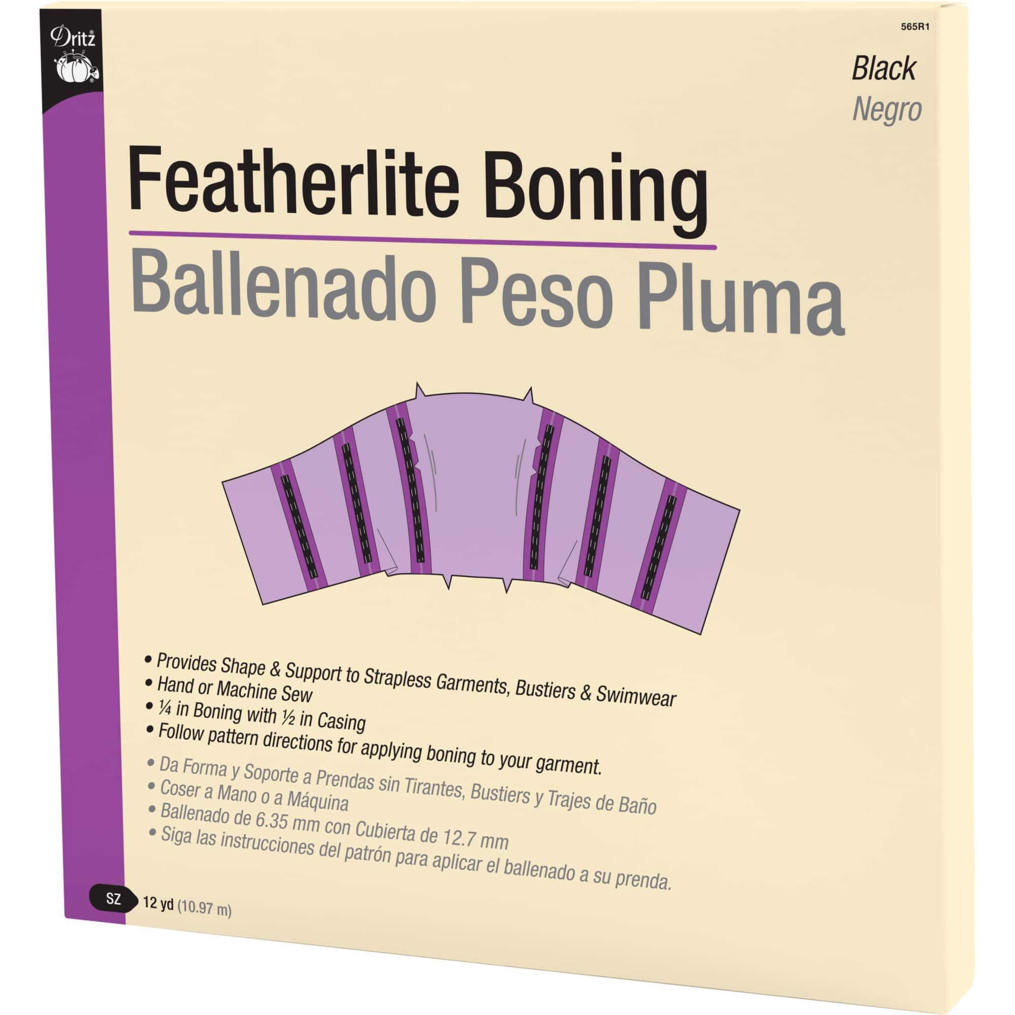 Dritz&#xAE; Black 1/4&#x22; Featherlite Boning