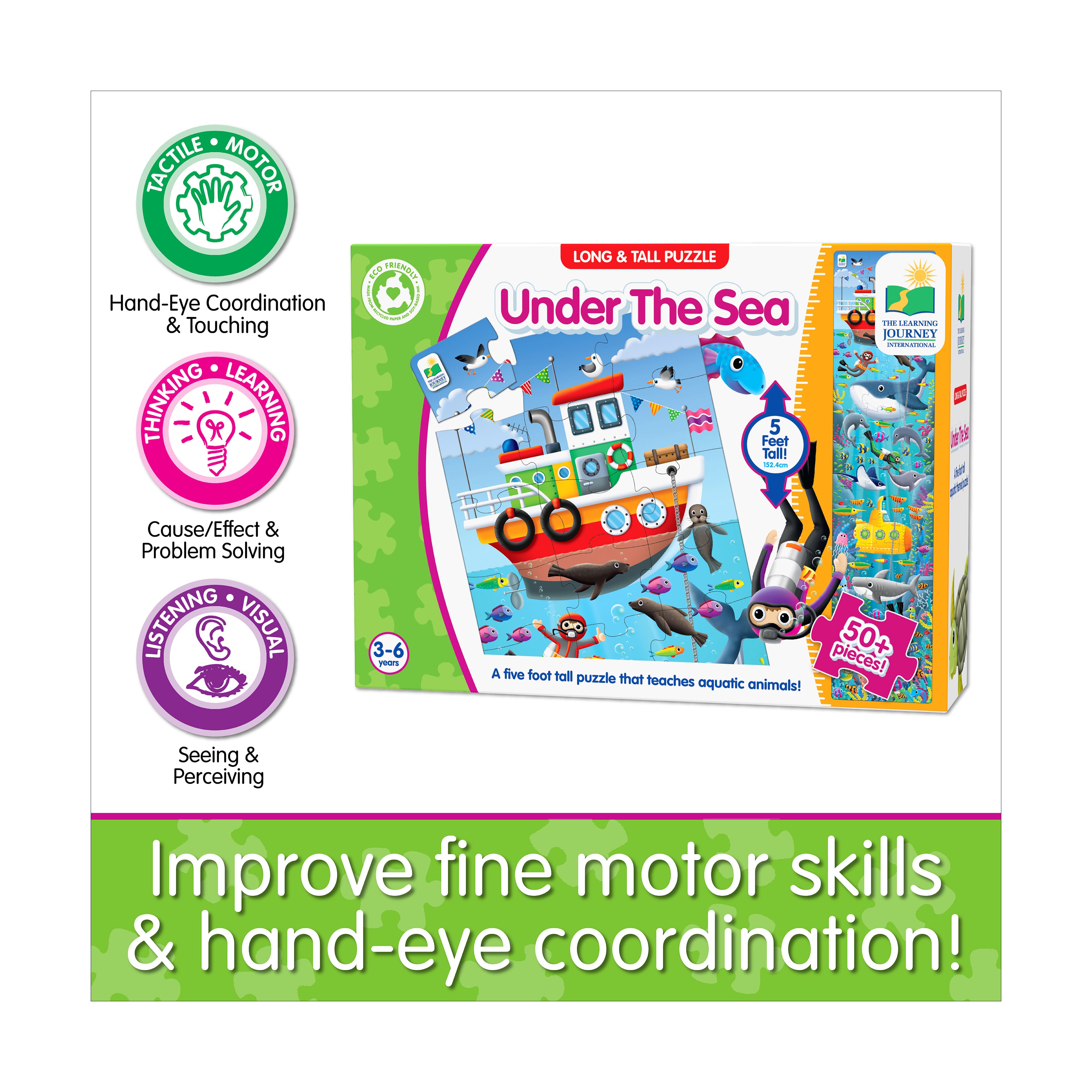 Long & Tall Puzzle - Under The Sea: 50+ Pcs