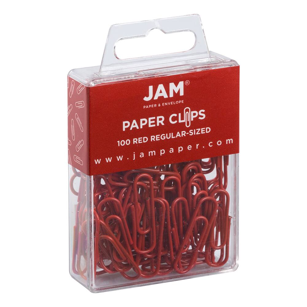 JAM Paper 1&#x22; Colorful Standard Paper Clips, 2 Packs of 100