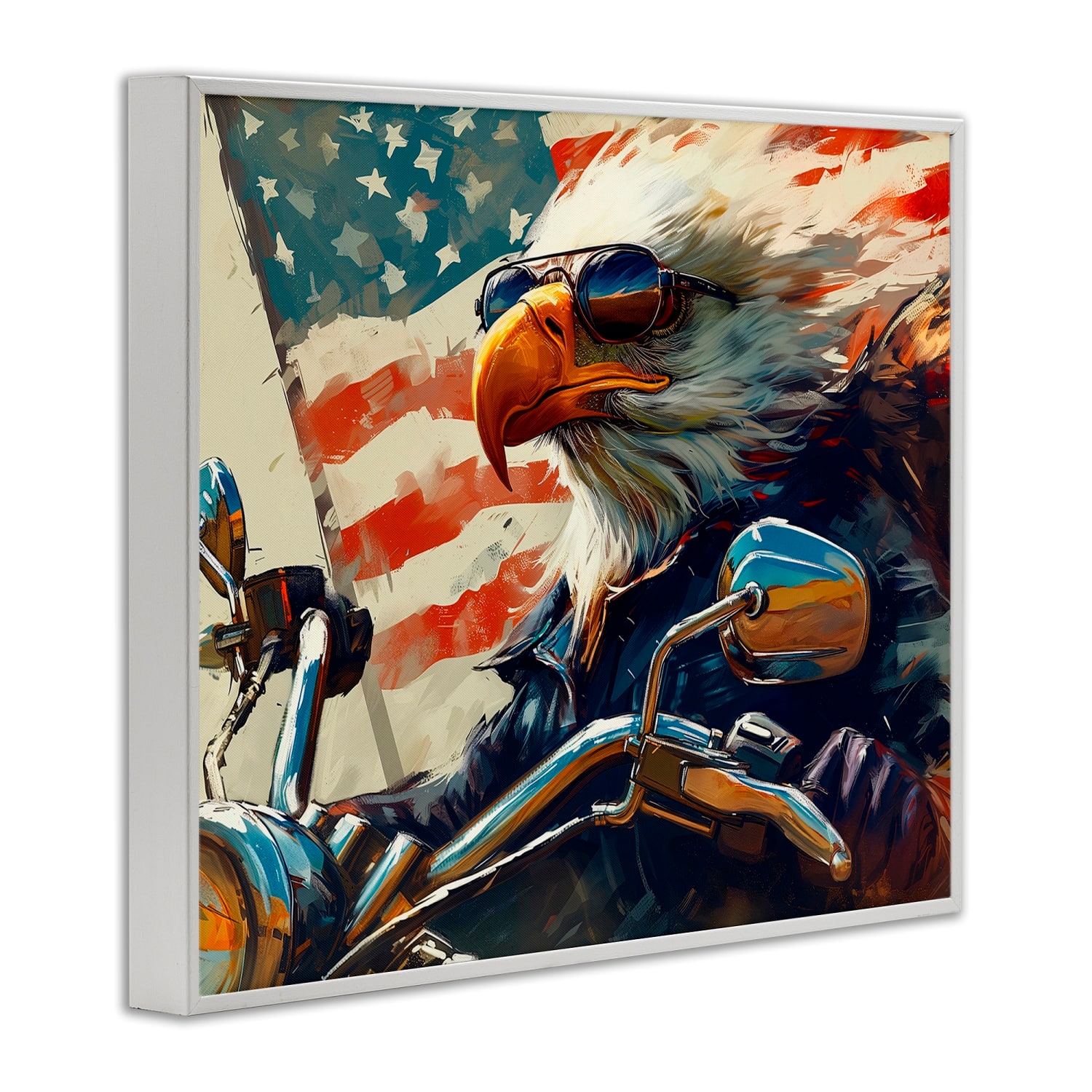 Stupell Industries Patriotic Bald Eagle Framed Giclee Art