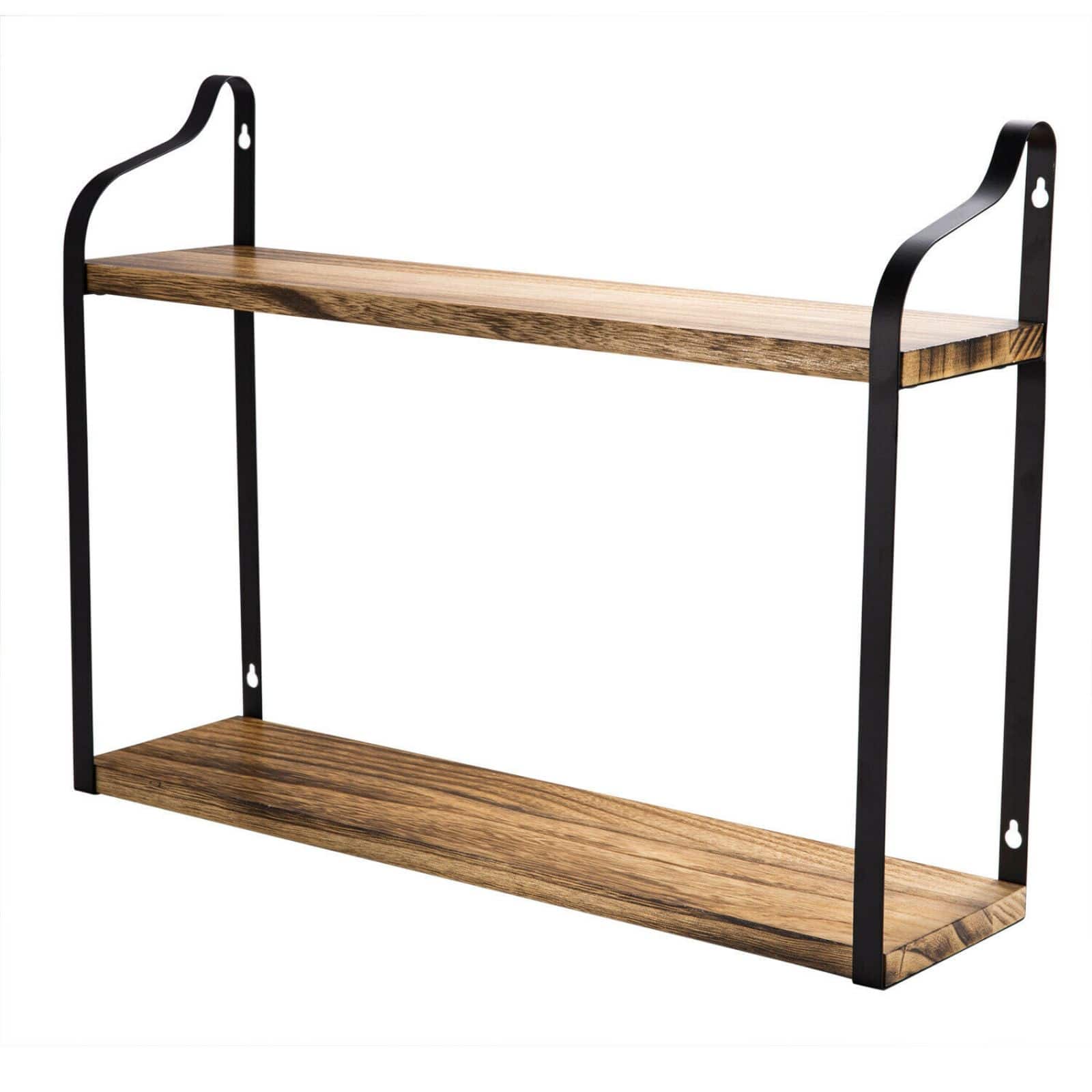 NEX™ 2-Tier Floating Wall-Mounted Rustic Wood Storage Shelf