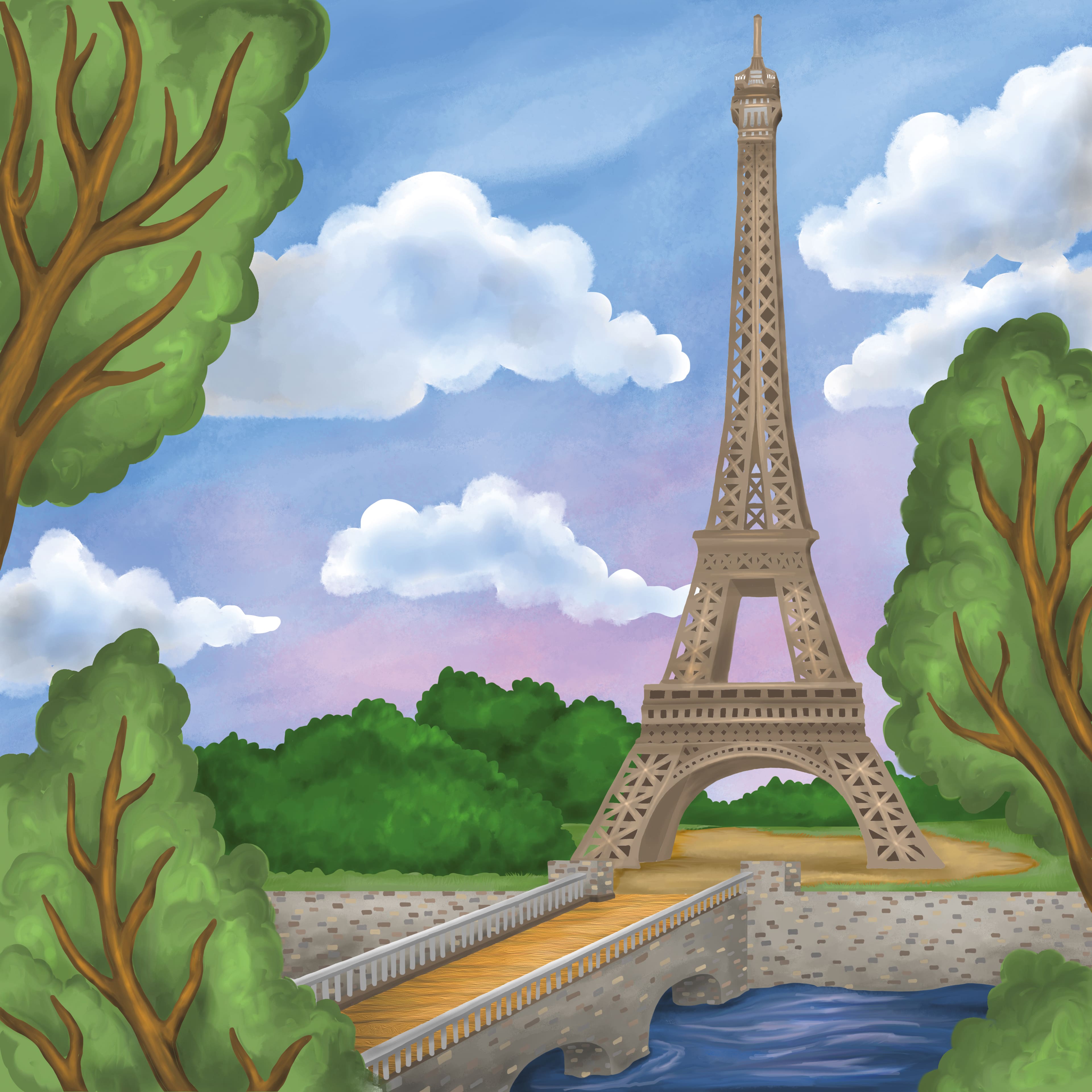 12&#x22; x 12&#x22; Eiffel Tower Canvas Painting Kit by Artist&#x27;s Loft&#xAE;