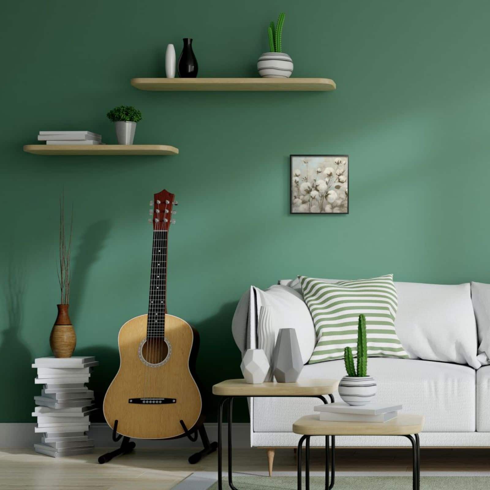 Stupell Industries Beautiful Cotton Blossoms Black Framed Wall Print