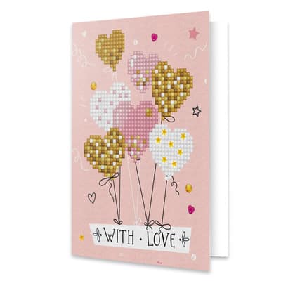 Happy Valentine's Day Diamond Art Card Kit by Make Market Paint | 4.9 x 6.9 | Michaels