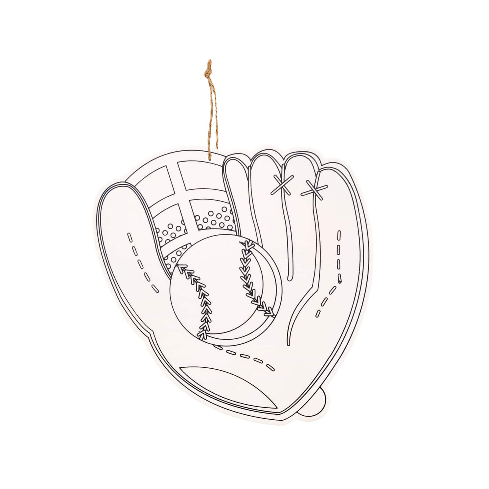 Baseball Glove Color-In Wood Ornament by Creatology&#x2122;