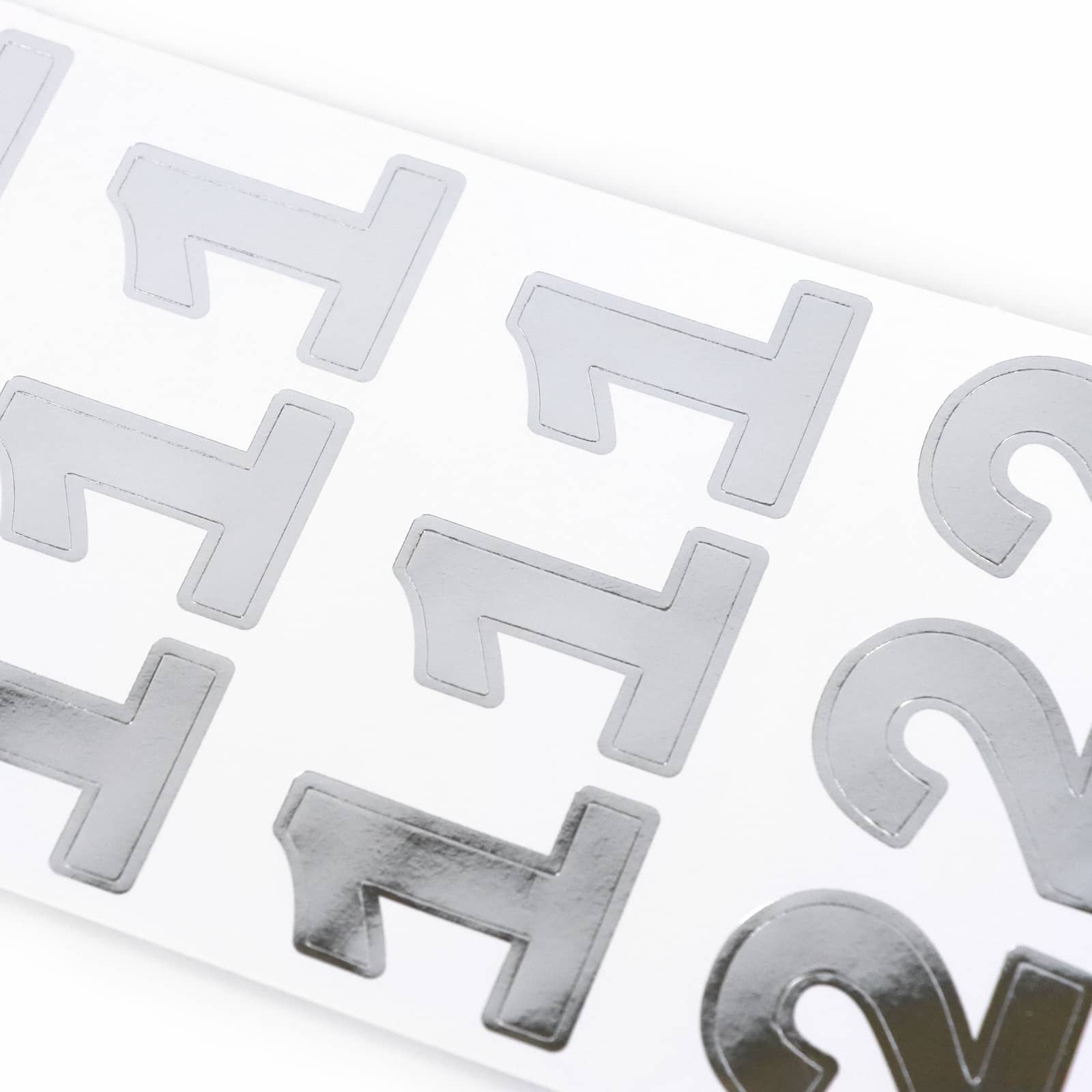 12 Pack: Silver Foil Number Stickers by Recollections™
