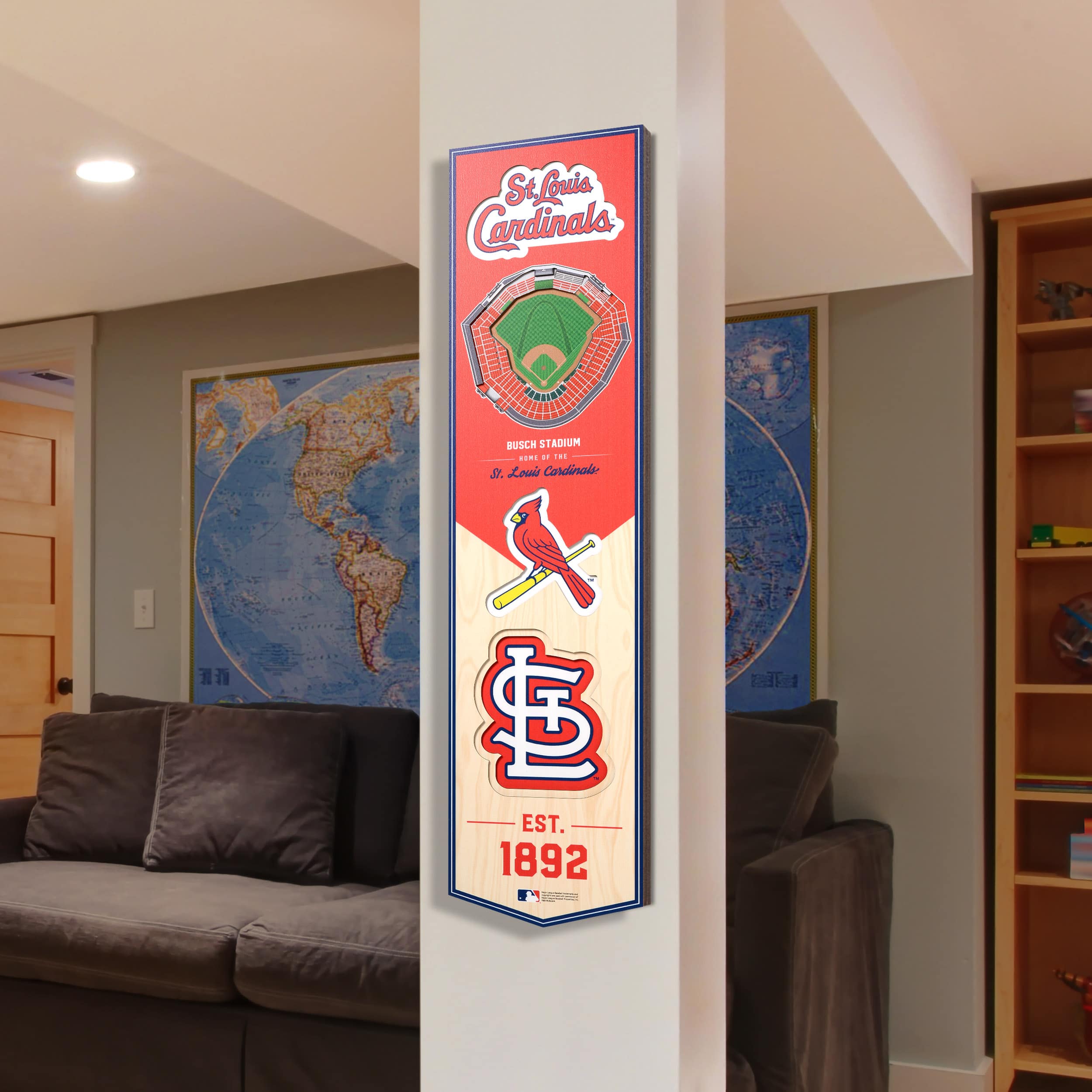 MLB St. Louis Cardinals StadiumViews 3-D Wall Art - Busch Stadium