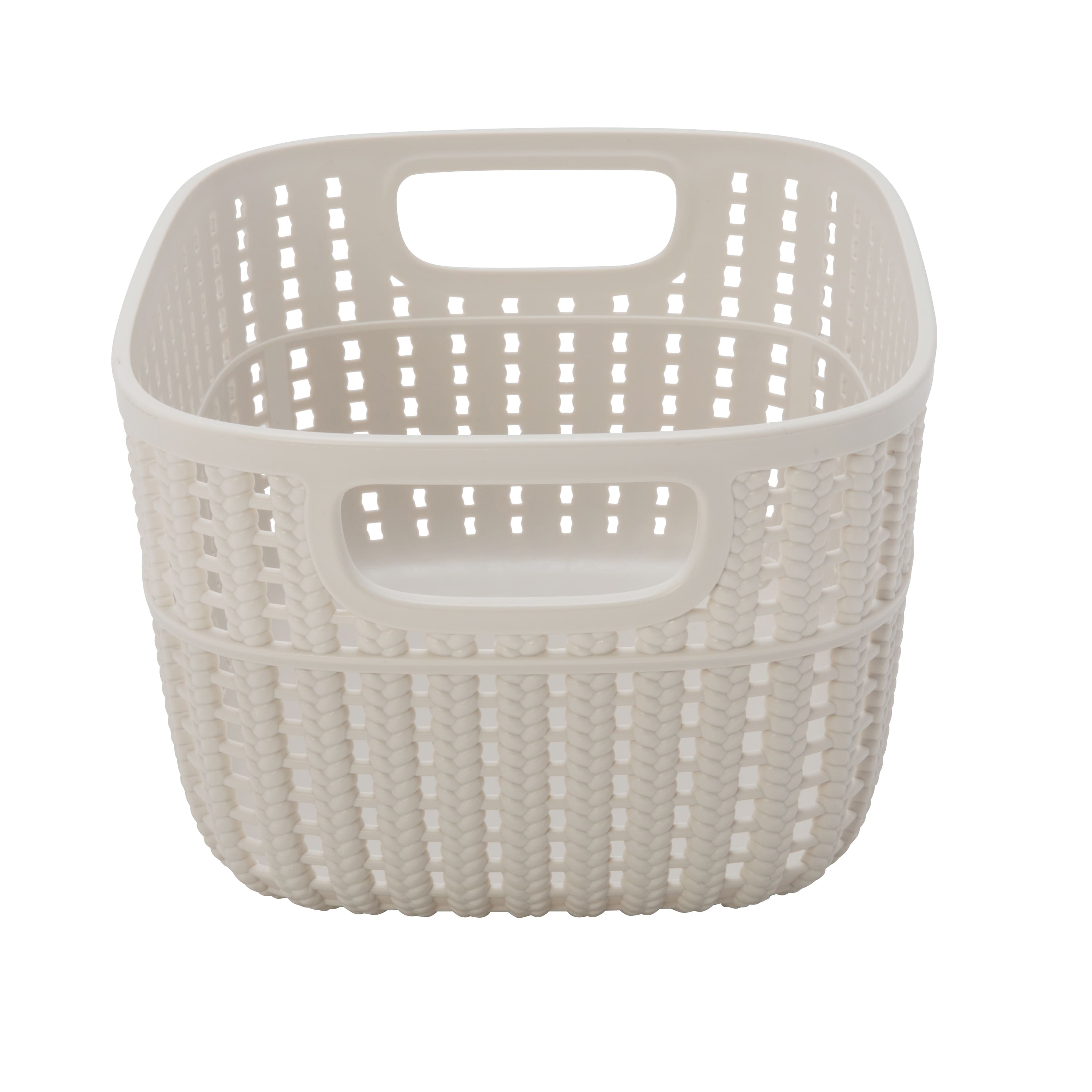 Simplify 9.4&#x22; Small 2-Tone Decorative Storage Basket