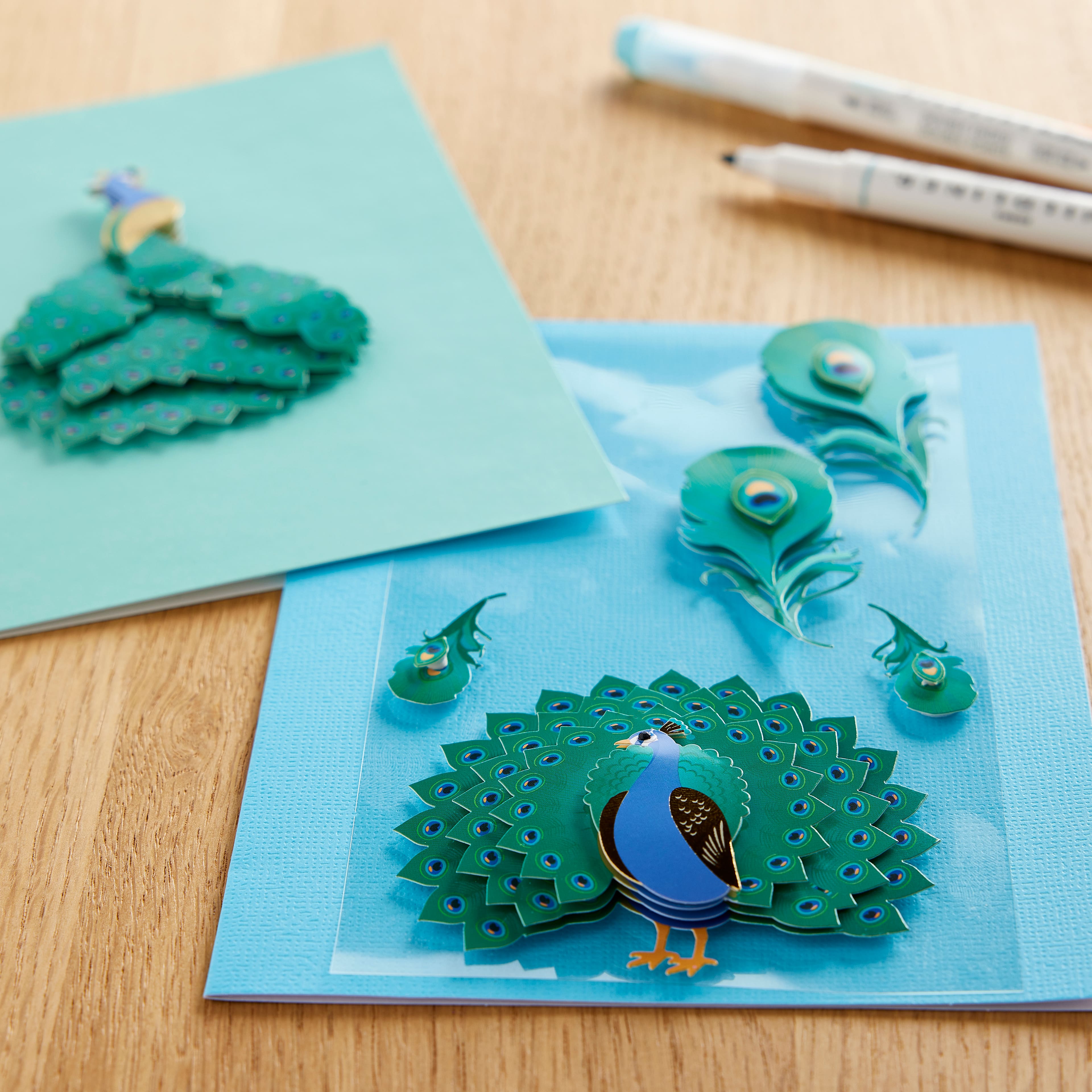 12 Pack: Peacock Stickers by Recollections&#x2122;
