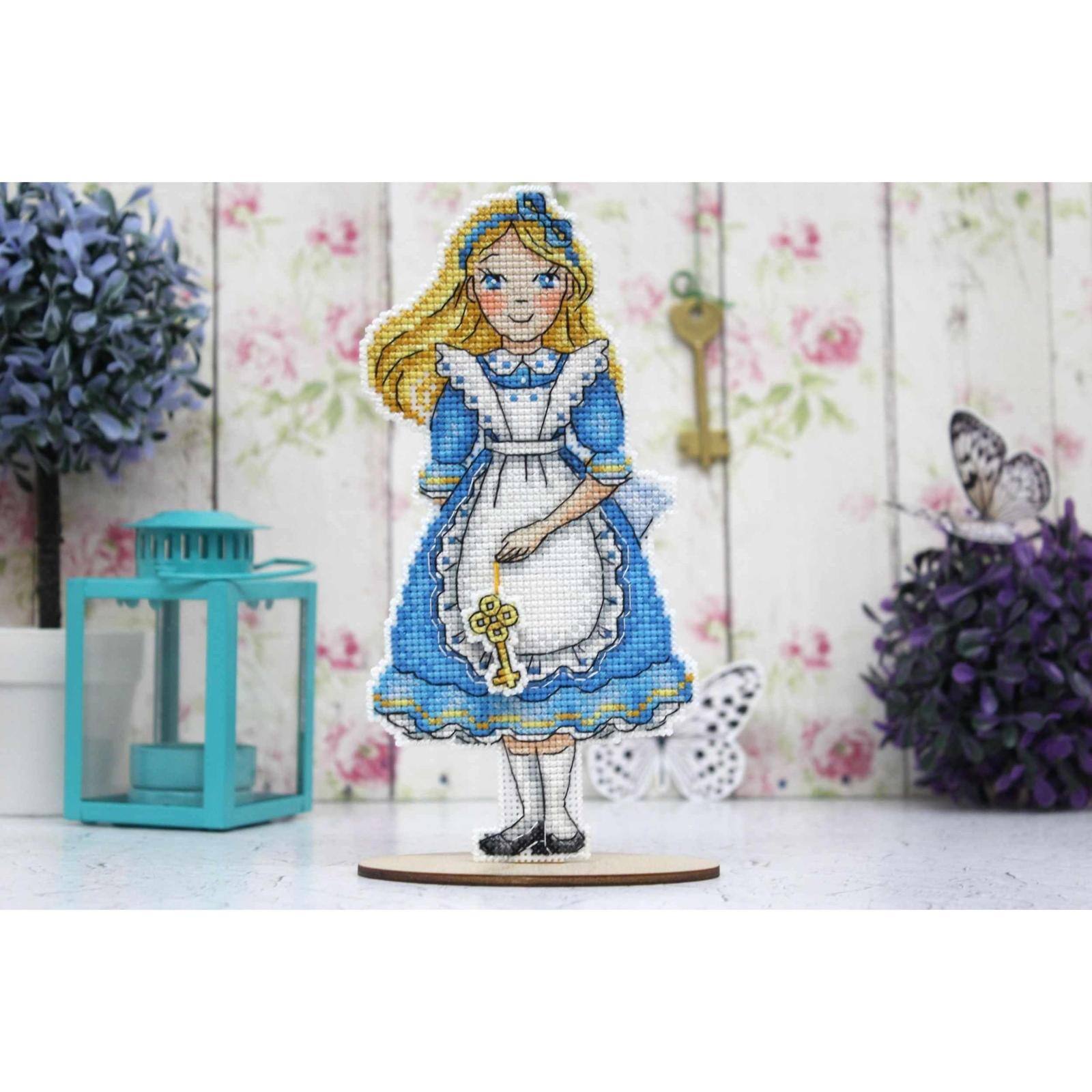 MP Studia Alice with Key Plastic Canvas Counted Cross Stitch Kit