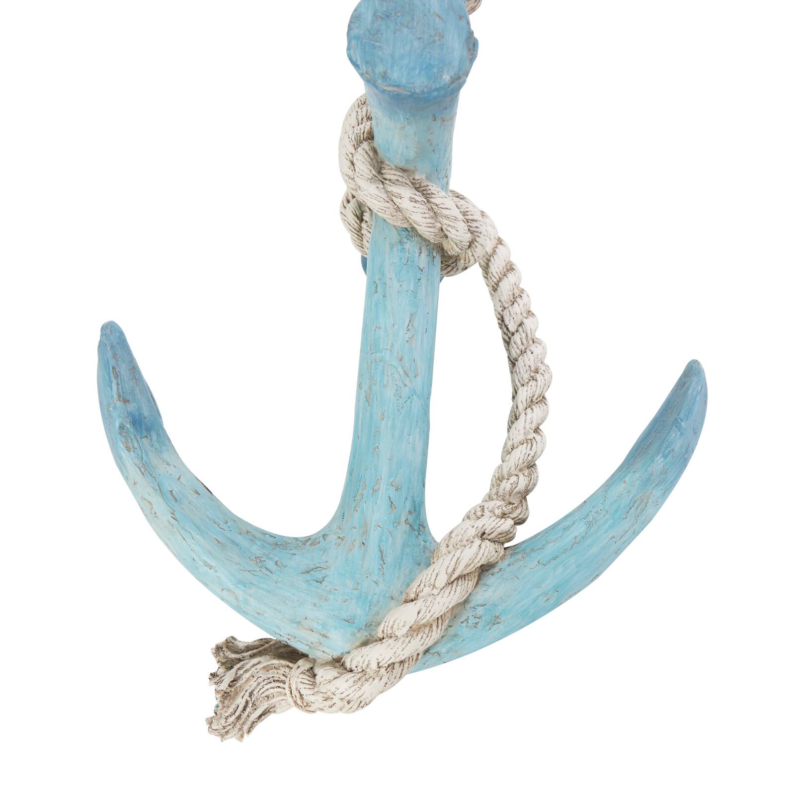 12" Anchor Distressed Sculpture with Rope