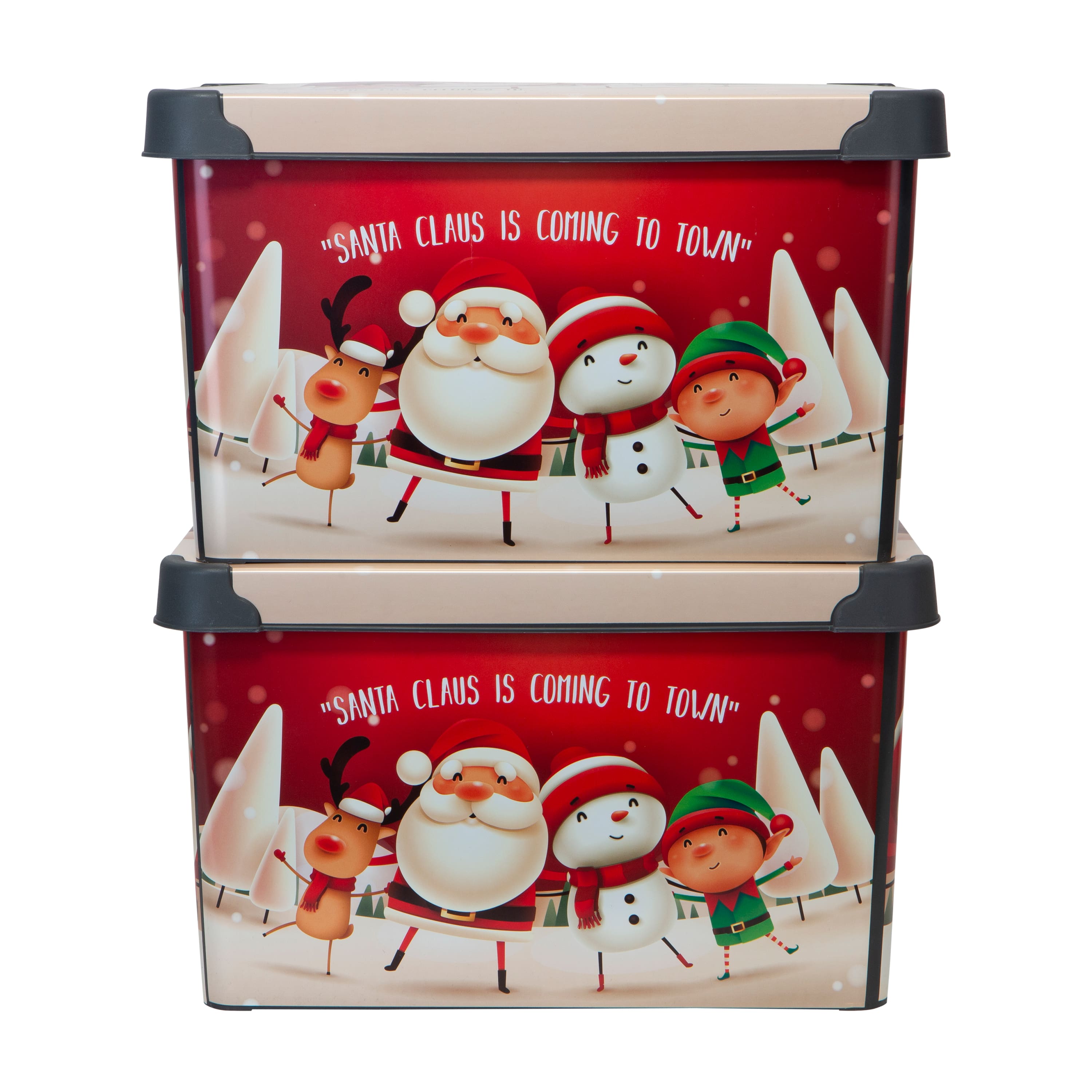 Simplify Santa Clause is Coming to Town Storage Tote Bin