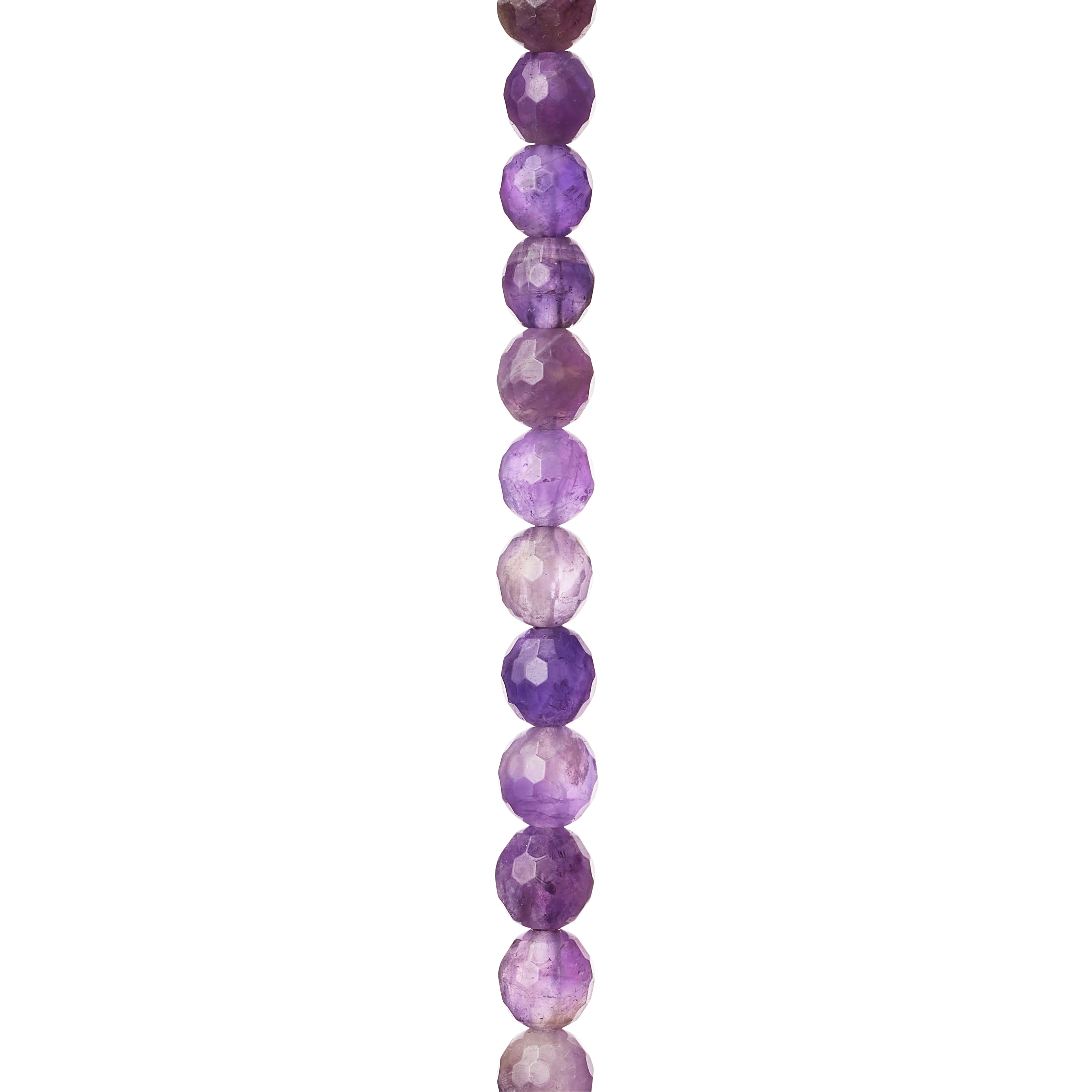 12 Pack: Faceted Amethyst Round Beads, 6mm by Bead Landing™