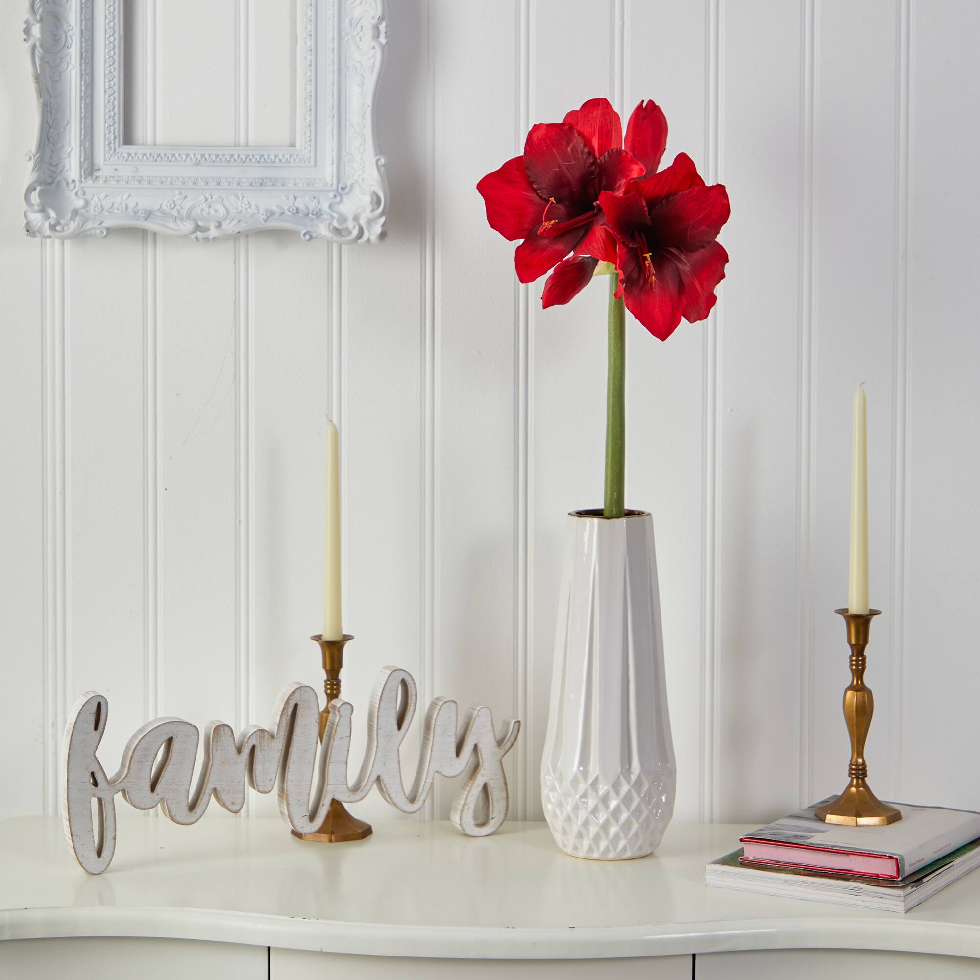 Red Amaryllis Artificial Flower Stem, 3ct.