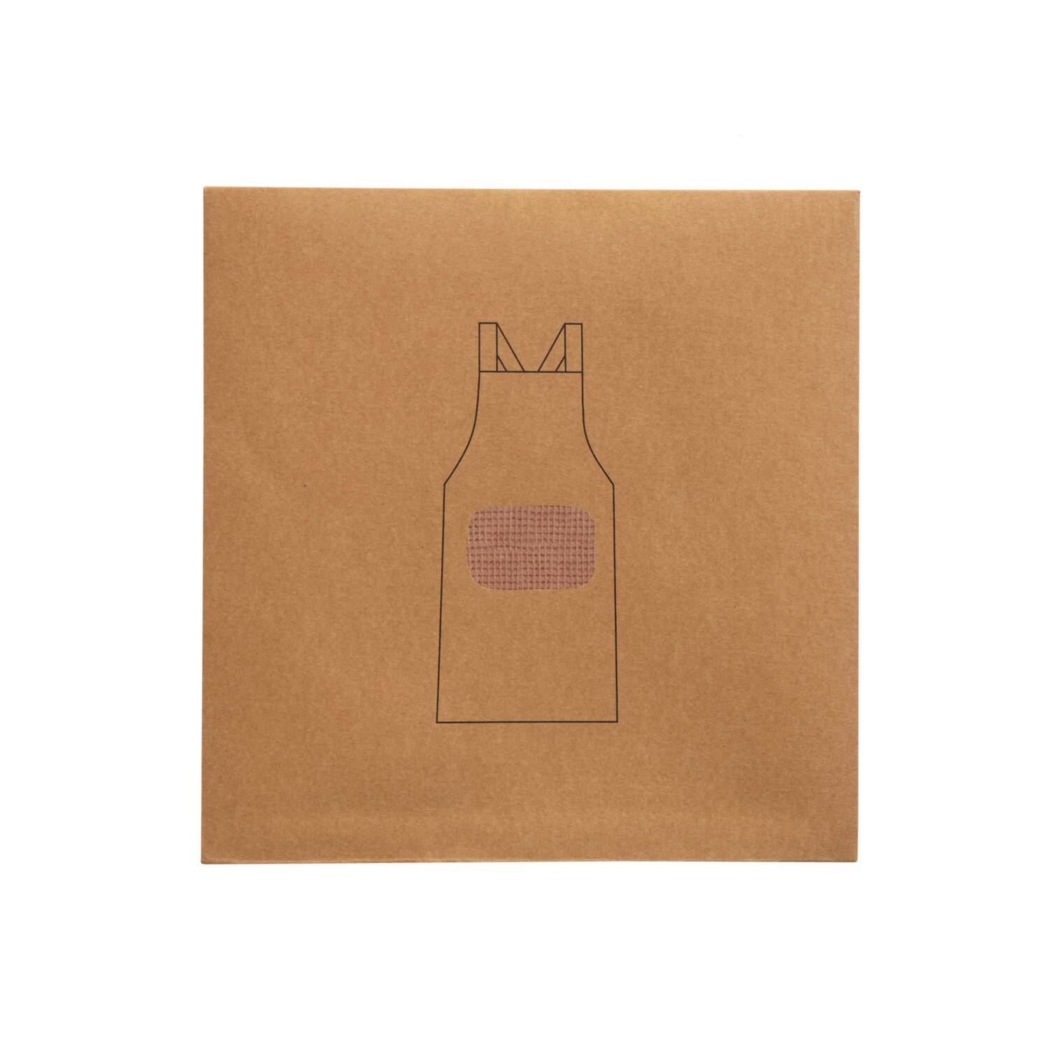 Hello Honey® Terra Cotta Woven Linen & Cotton Waffle Apron with Pocket