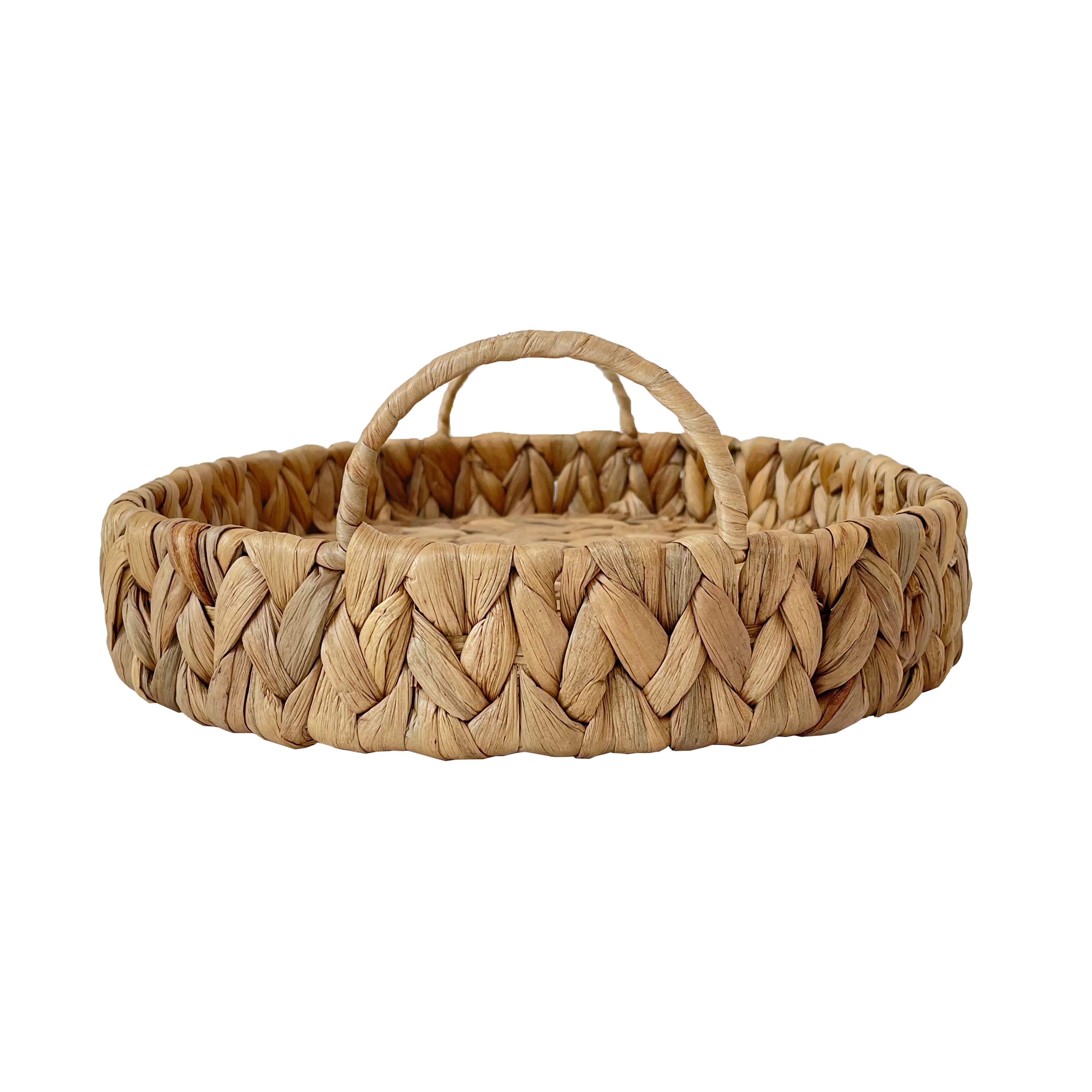 Large Natural Oval Woven Water Hyacinth Decorative Tray by Ashland&#xAE;