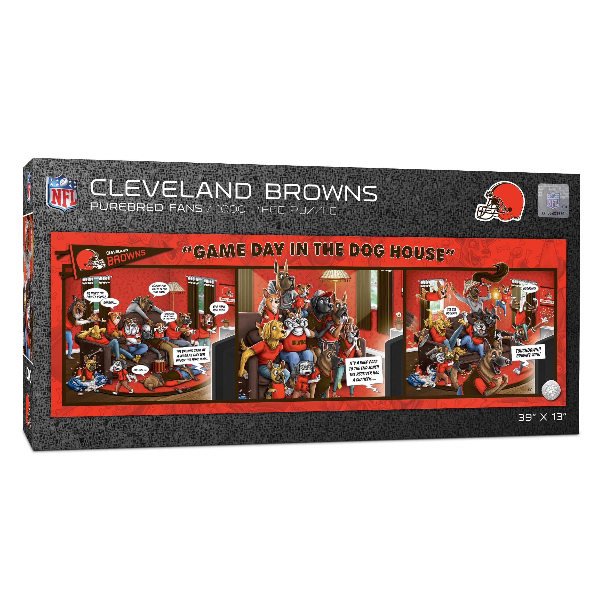 NFL Game Day in the Dog House 1,000 Piece Puzzle