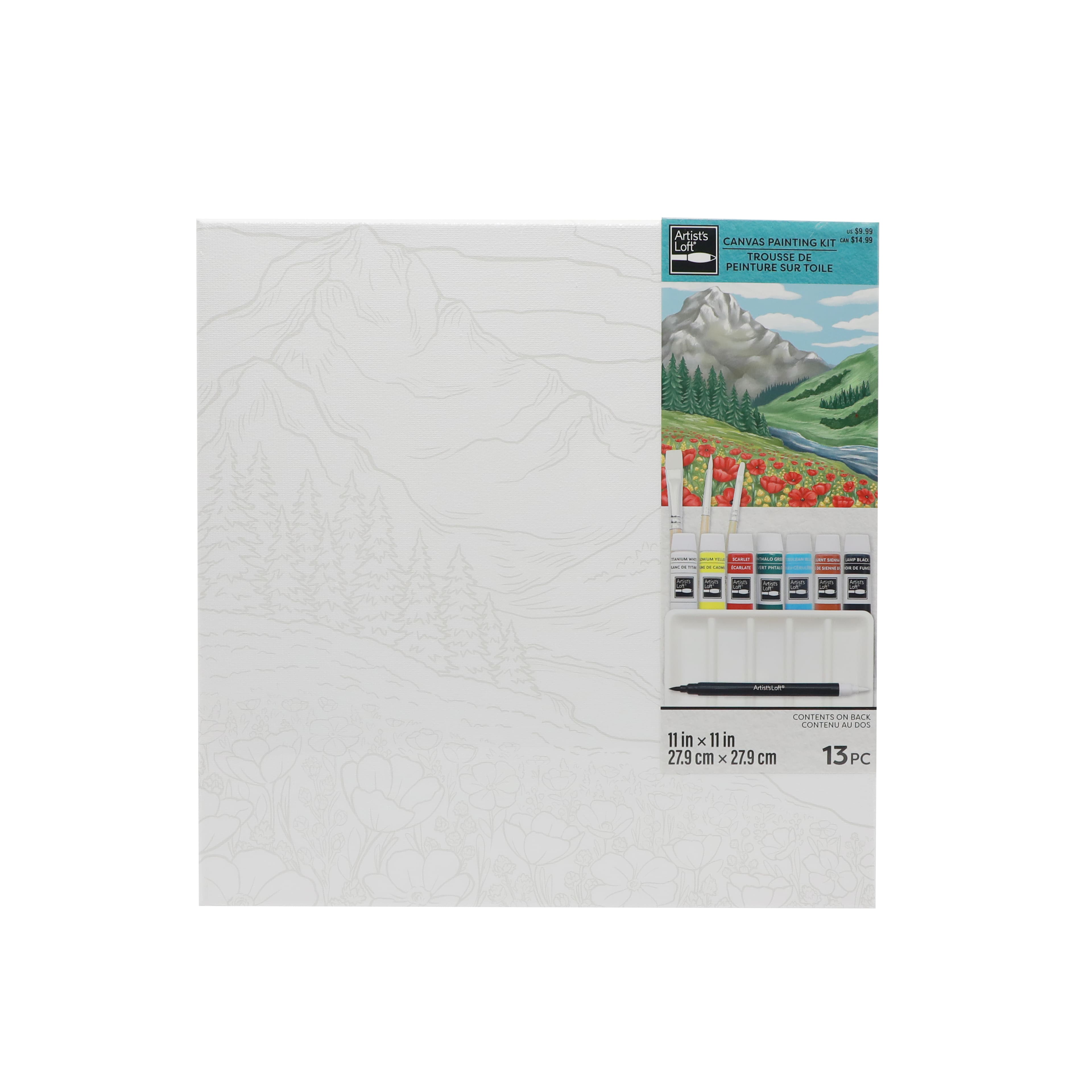 11&#x22; x 11&#x22; Mountain Canvas Painting Kit by Artist&#x27;s Loft&#xAE;