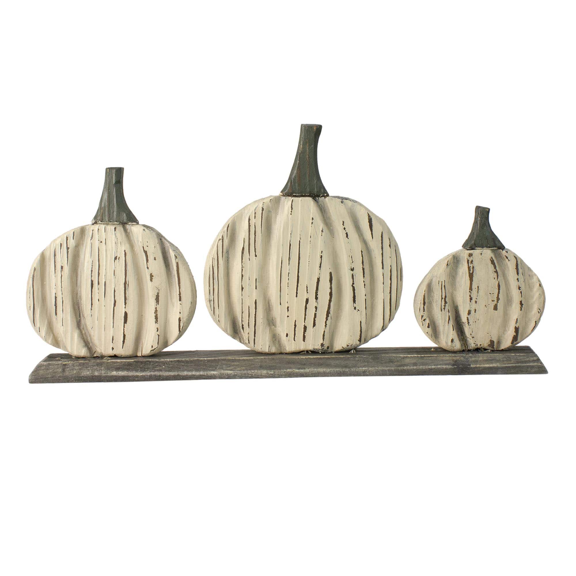 16.5&#x22; White Pumpkins Fall Harvest Tabletop D&#xE9;cor