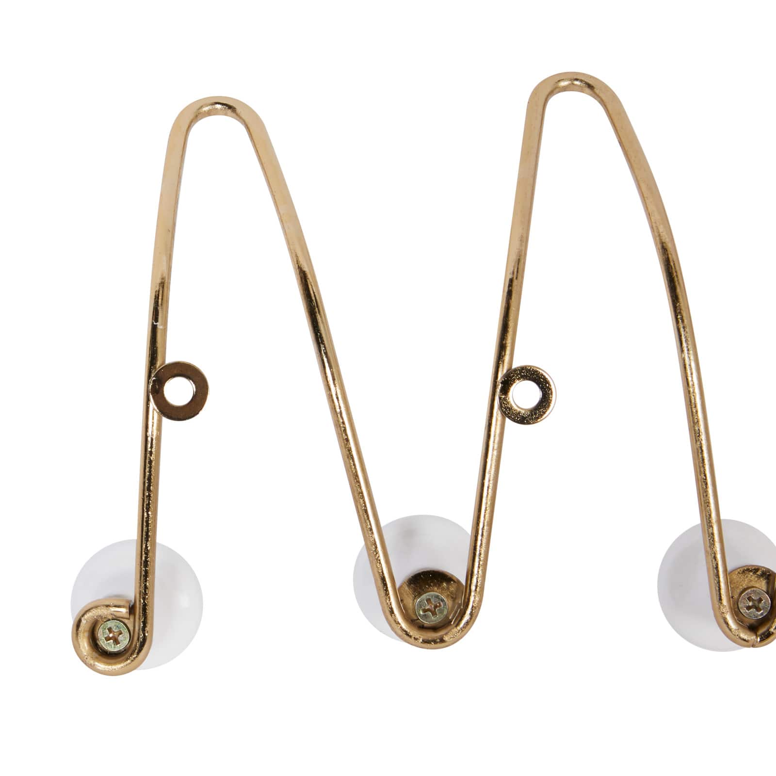Set of 3 Gold Metal Glam Wall Hook, 4&#x22;, 10&#x22;, 17&#x22;