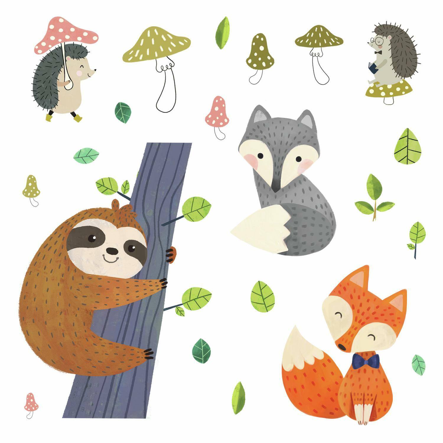 RoomMates Forest Friends Peel & Stick Giant Wall Decals