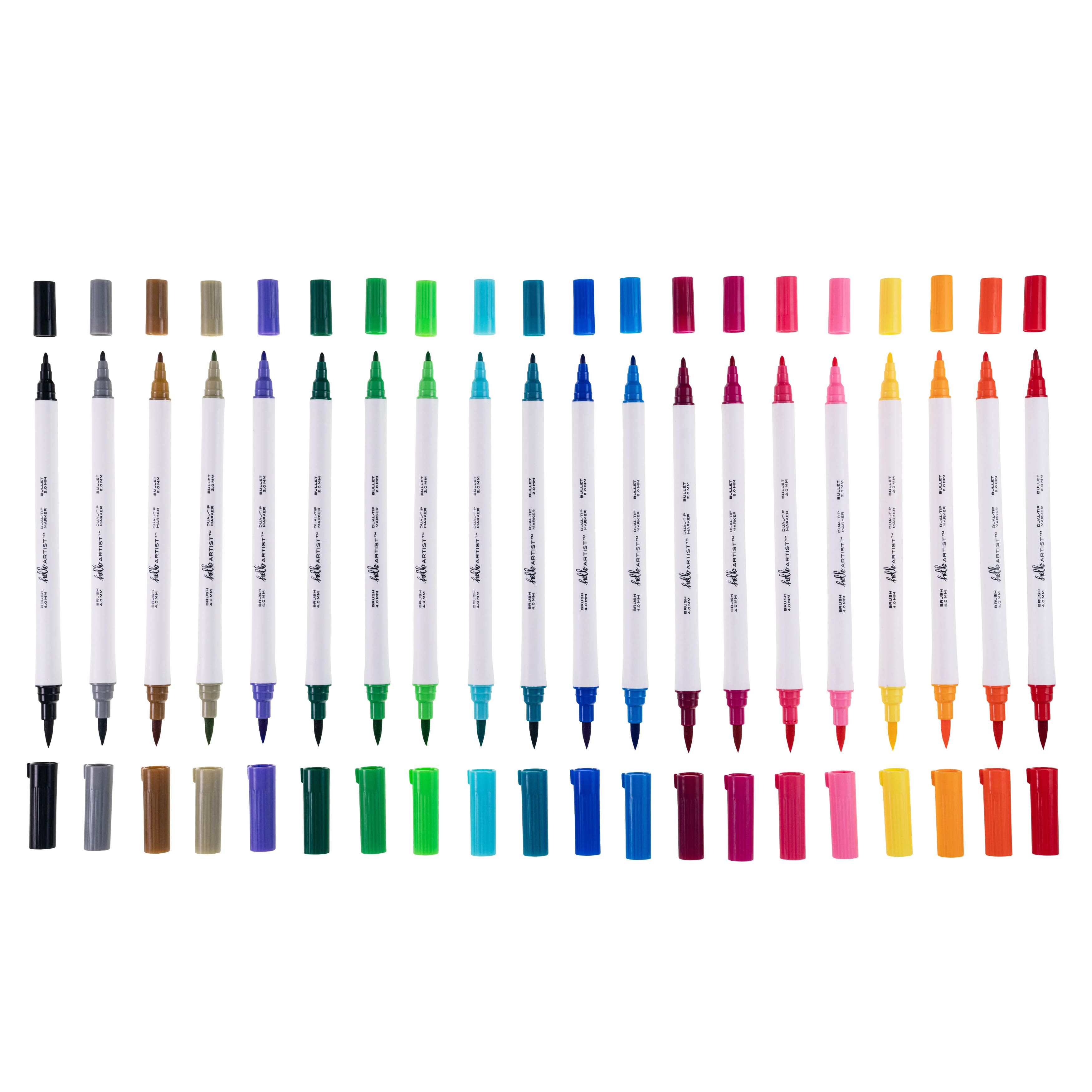  iBayam Dual Tip Art Brush Marker Pens for Adult Coloring Book,  36 Colors Journal Planner Drawing Pens with Fine Point & Brush Tip for  School Office Calligraphy Note Taking Arts