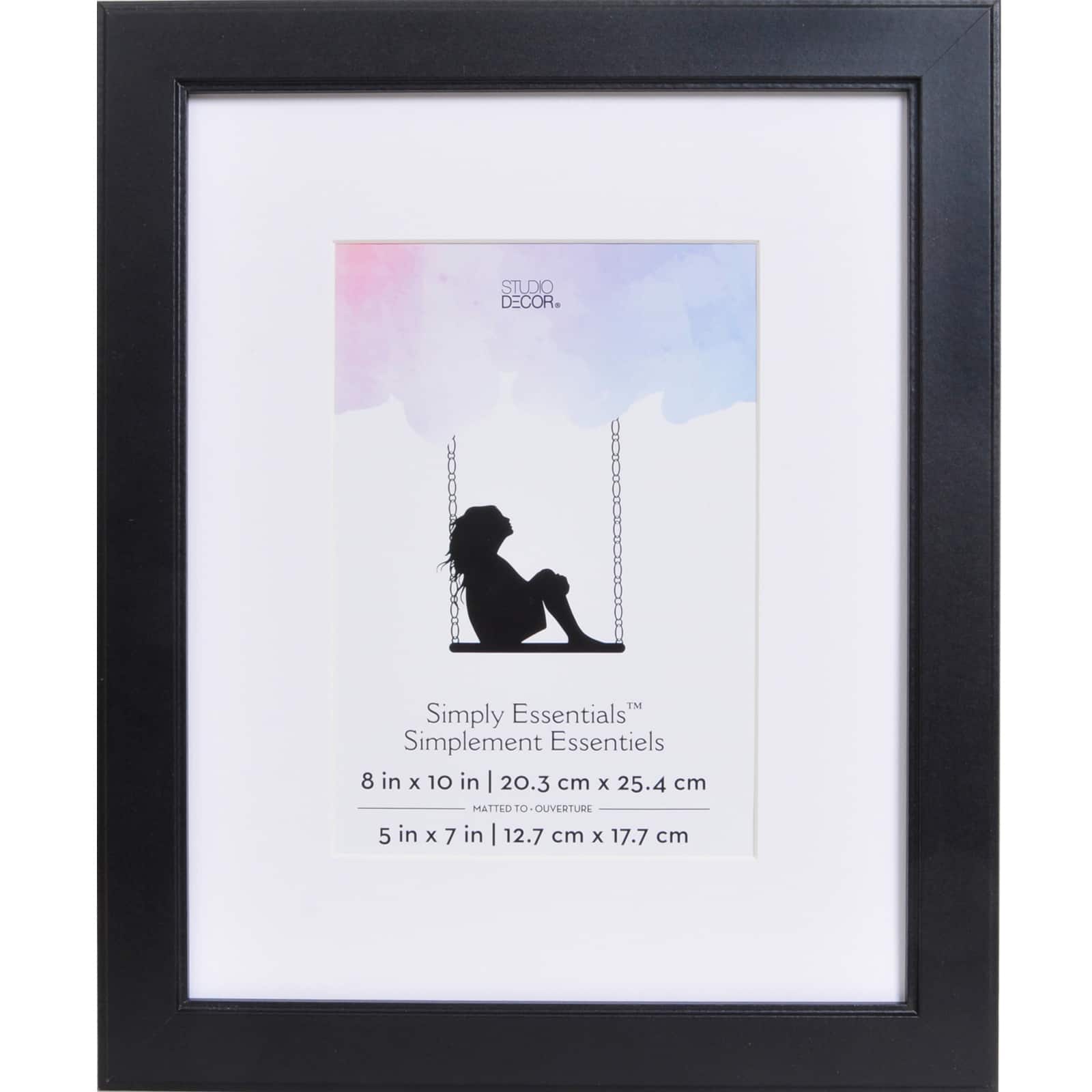 12 Pack: Flat Black 5&#x22; x 7&#x22; Frame with Mat, Simply Essentials&#x2122; by Studio D&#xE9;cor&#xAE;